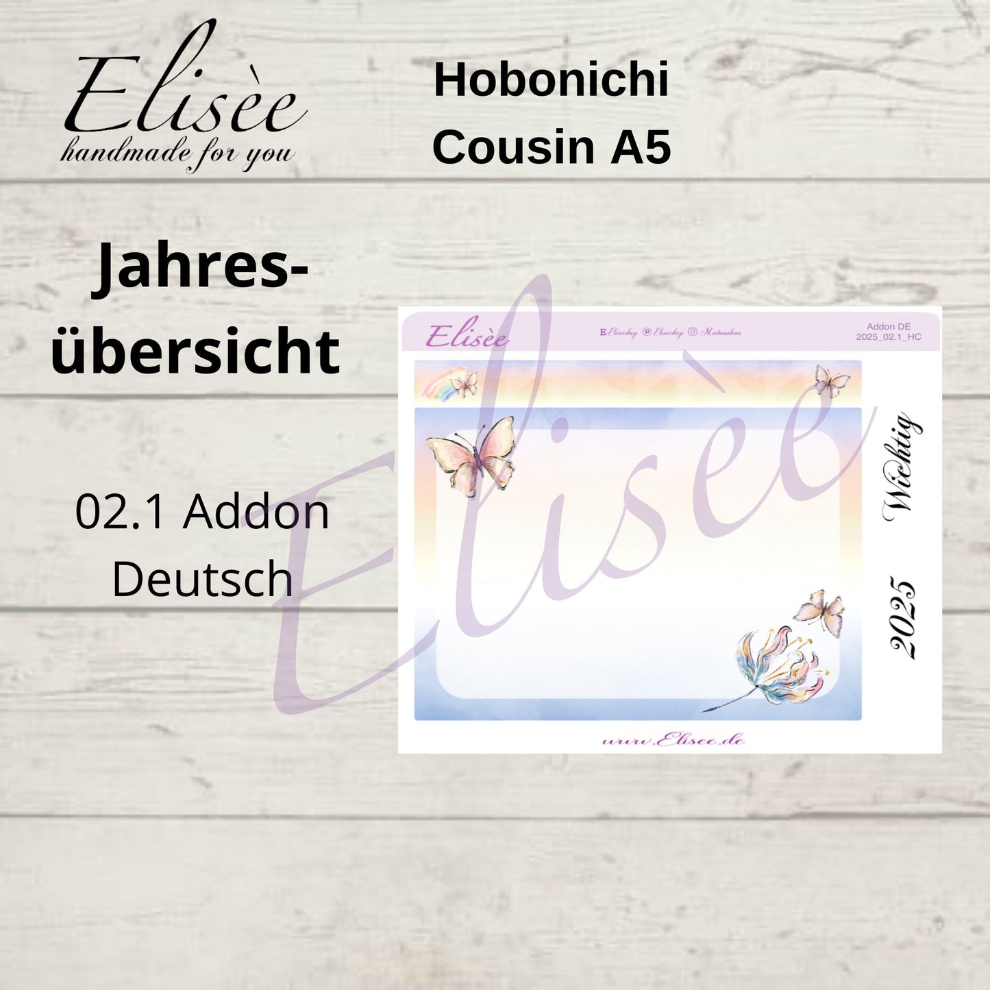 2025 Annual Overview Hobonichi Cousin A5
