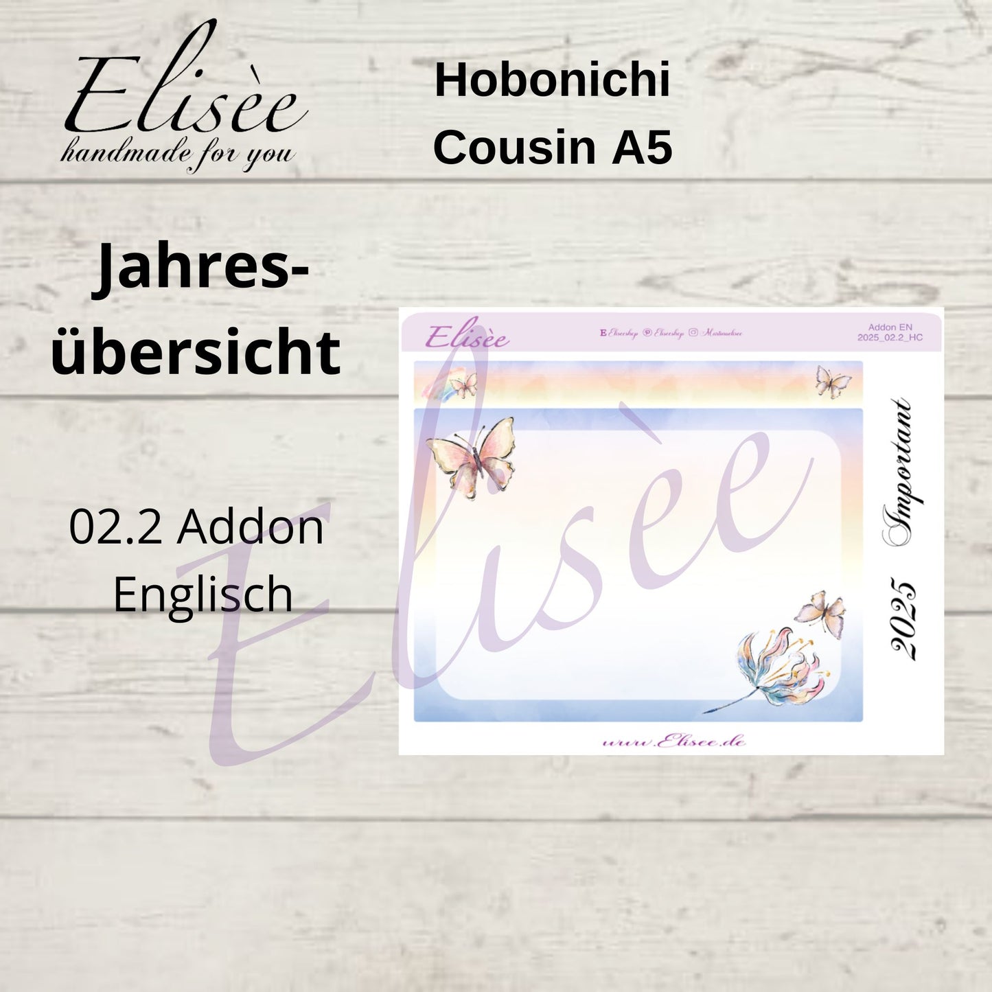 2025 Annual Overview Hobonichi Cousin A5