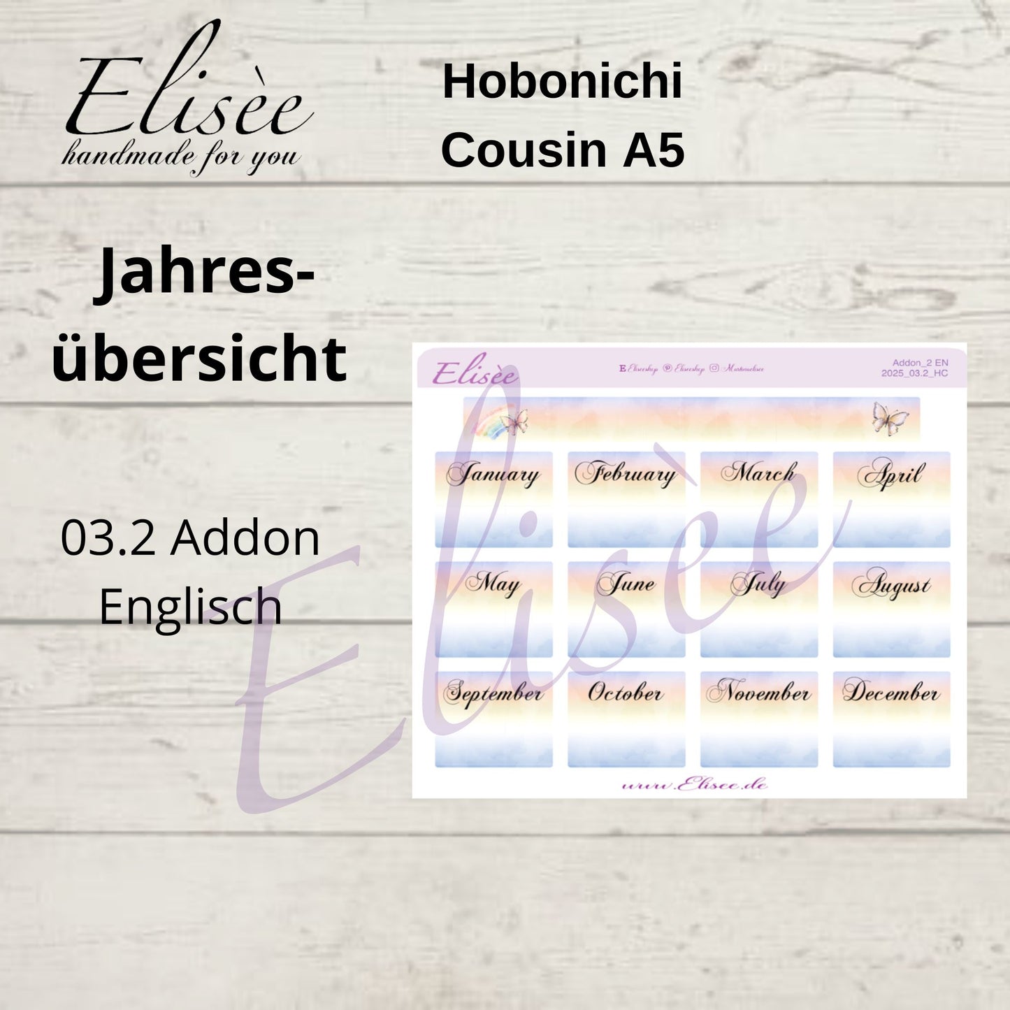 2025 Annual Overview Hobonichi Cousin A5