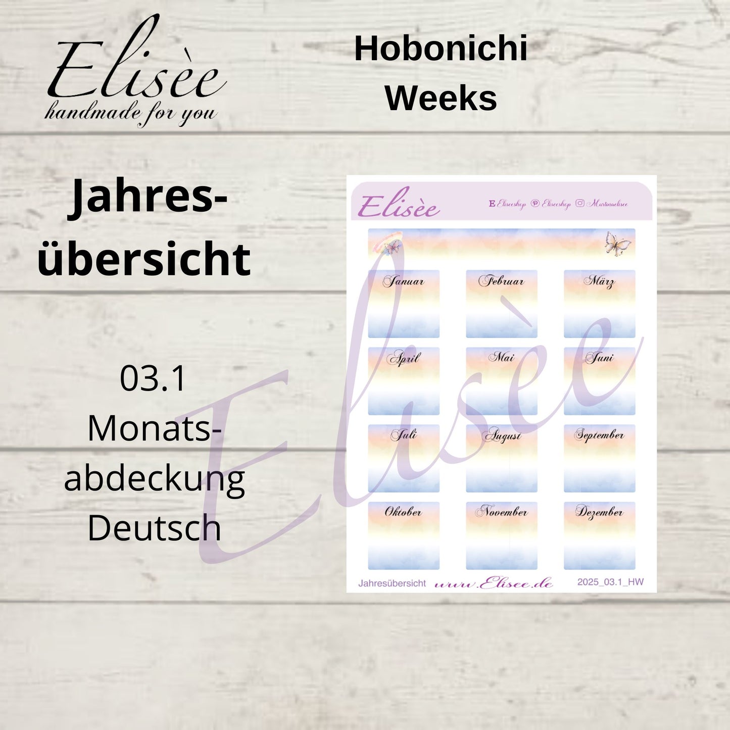 2025 Annual Overview Hobonichi Weeks