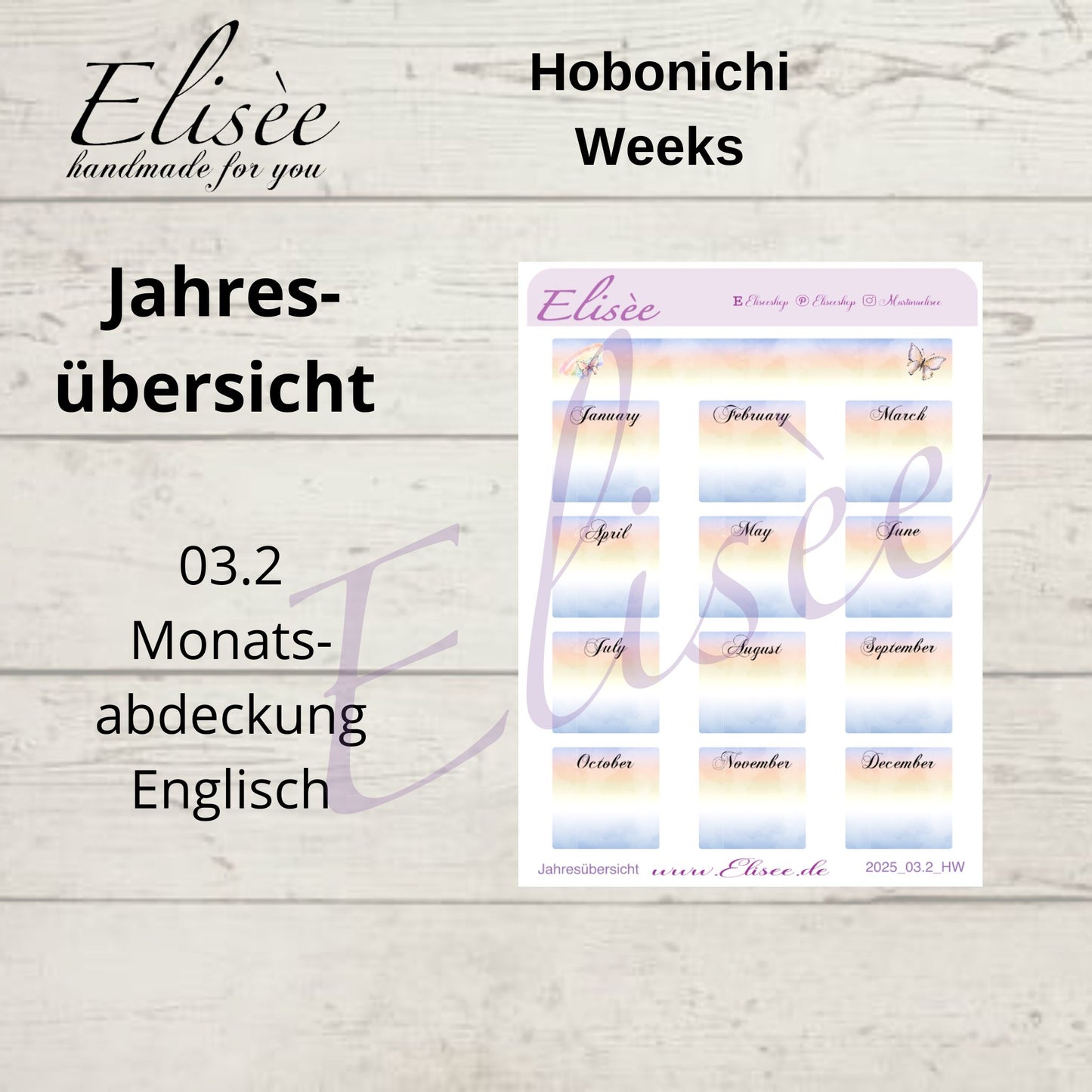 2025 Annual Overview Hobonichi Weeks