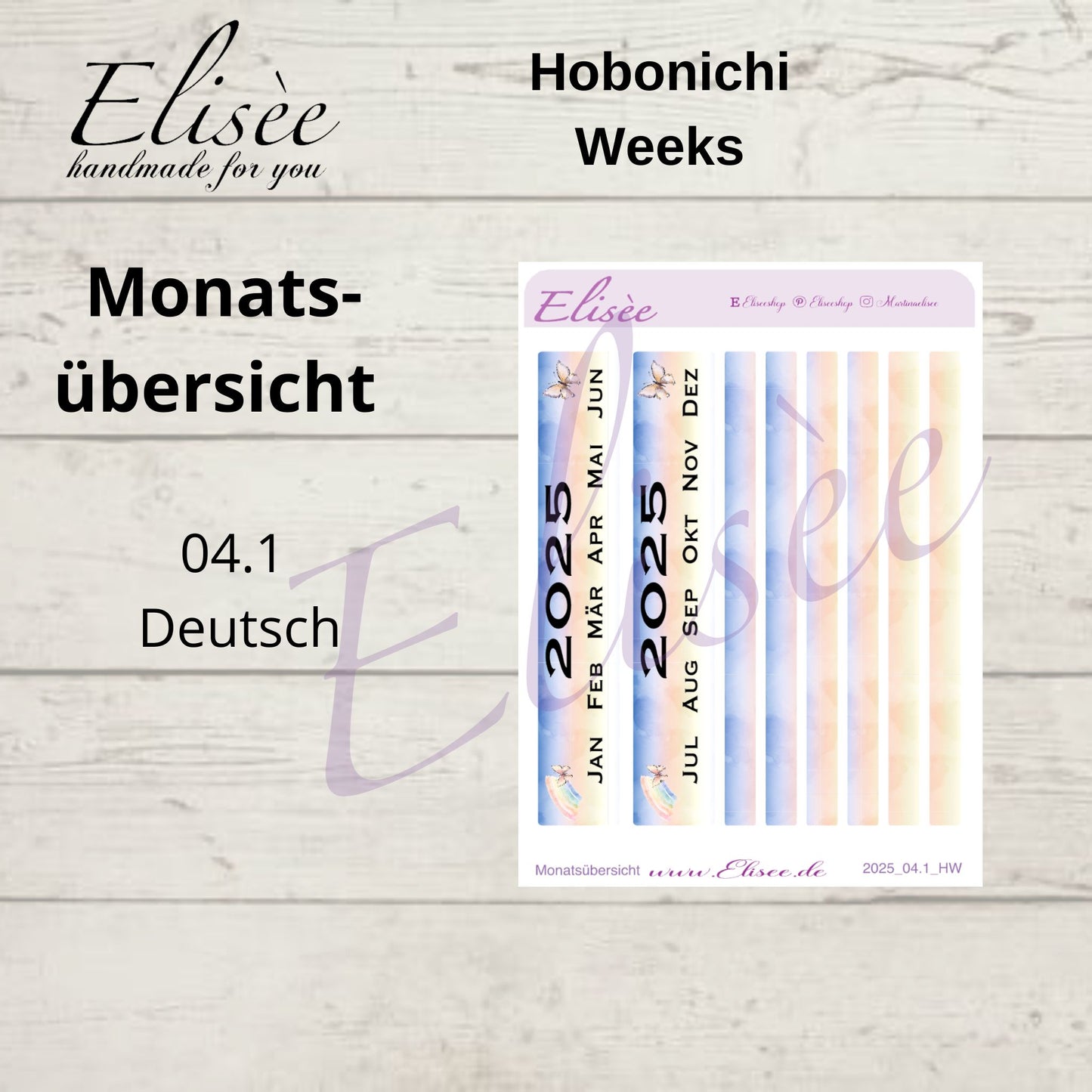 2025 Annual Overview Hobonichi Weeks