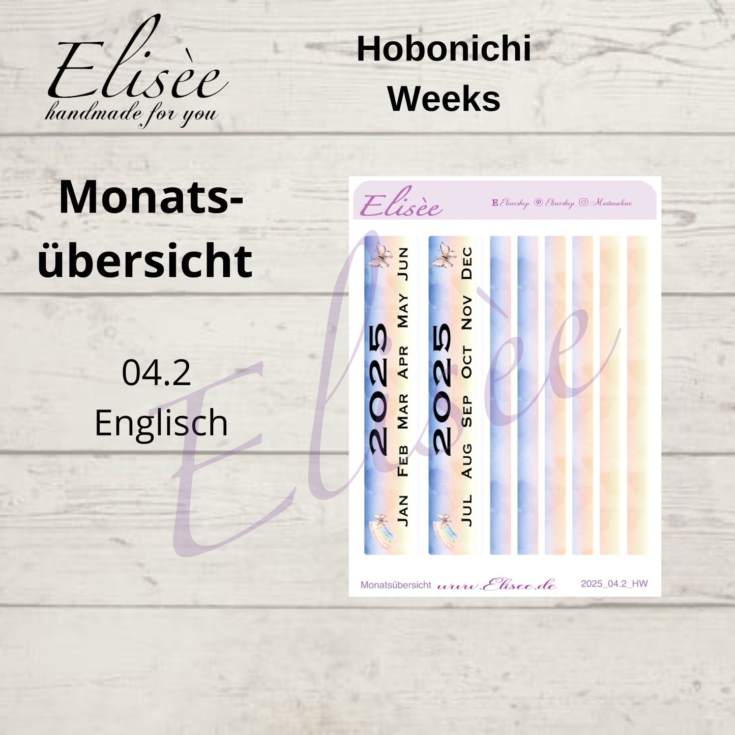 2025 Annual Overview Hobonichi Weeks