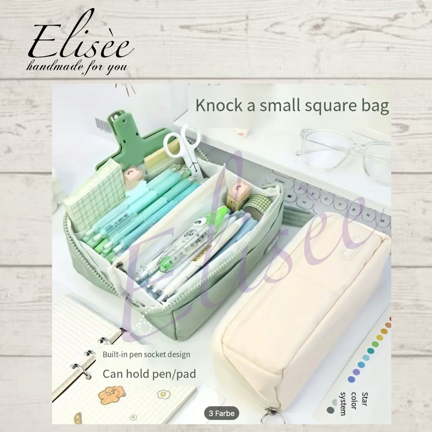 A0003_Federmäppchen / Stifttasche mit mehreren Fächern