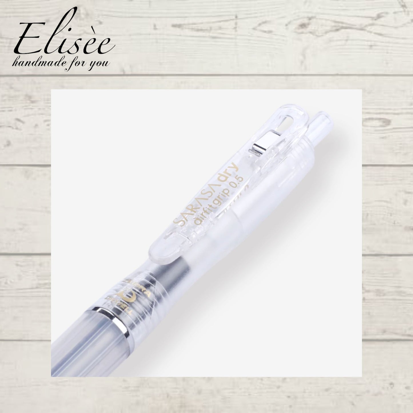 A0006_Stift_Zebra Sarasa Dry Airfit Gelstift – 0,5 mm – transparentes Gehäuse - Schwarz