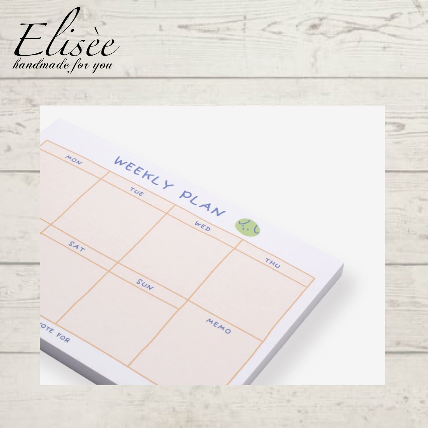 A0010_Cute Plan Memo Series - Weekly Plan Memo Pad