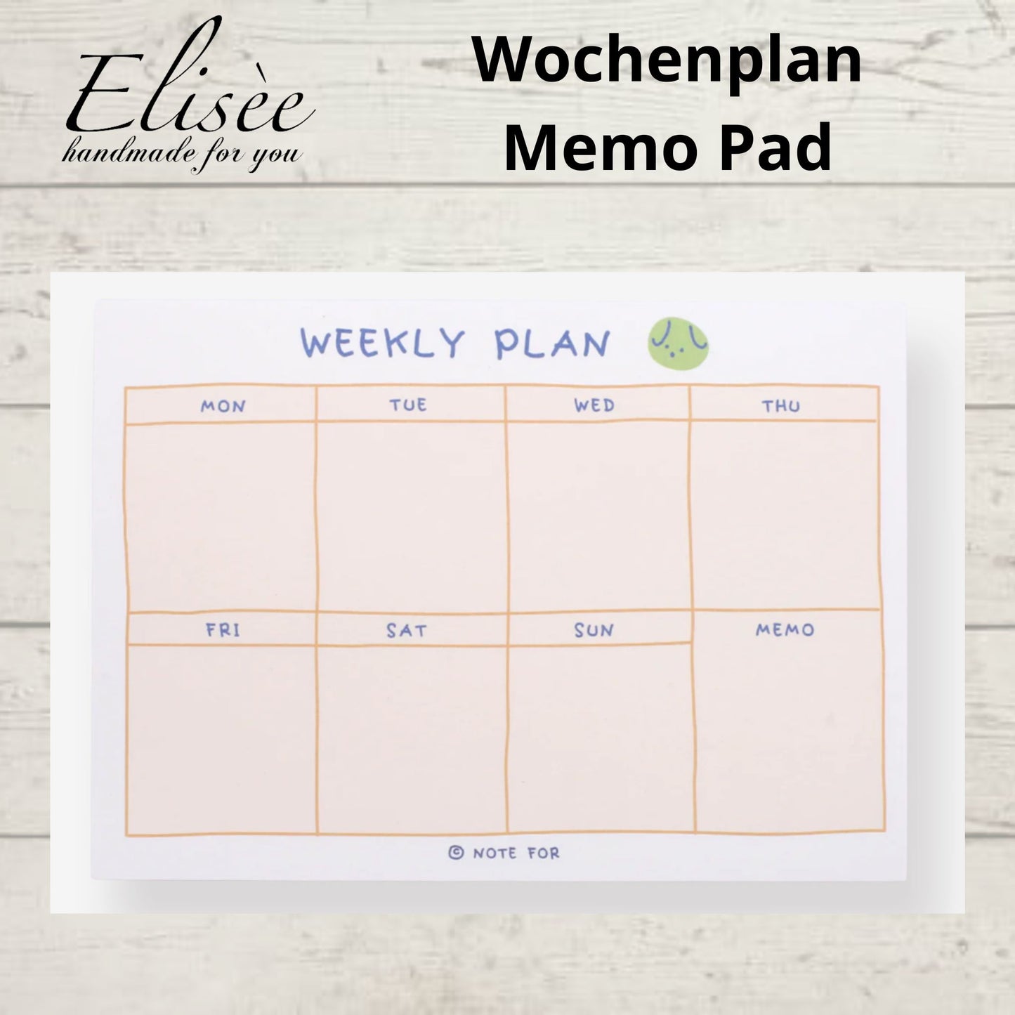 A0010_Cute Plan Memo Series - Weekly Plan Memo Pad