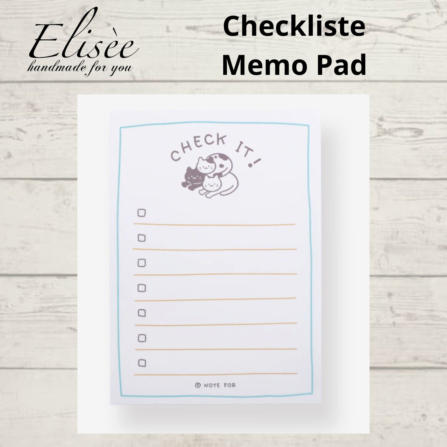 A0011_Cute Plan Memo Serie - Check List Memo Pad