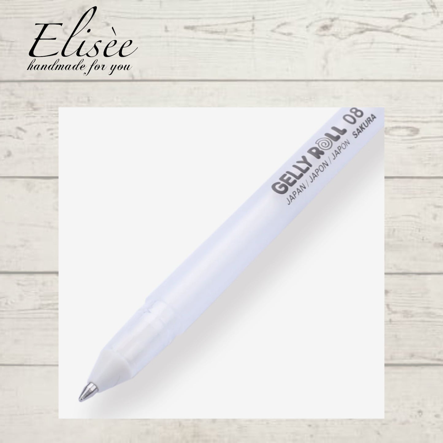 A0015_Stift_Sakura Gelly Roll Klassischer Gelstift – 0,8 mm – Weiß
