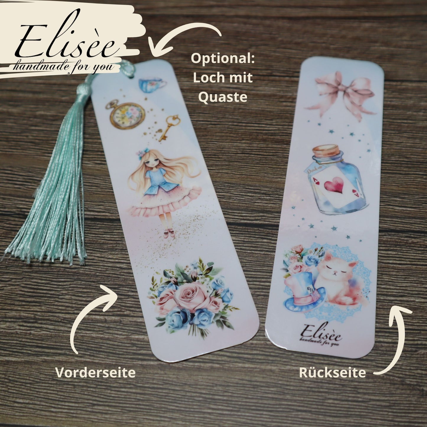 📚 Lesezeichen mit optionaler Quaste – Handgemacht & Stilvoll (A0021)