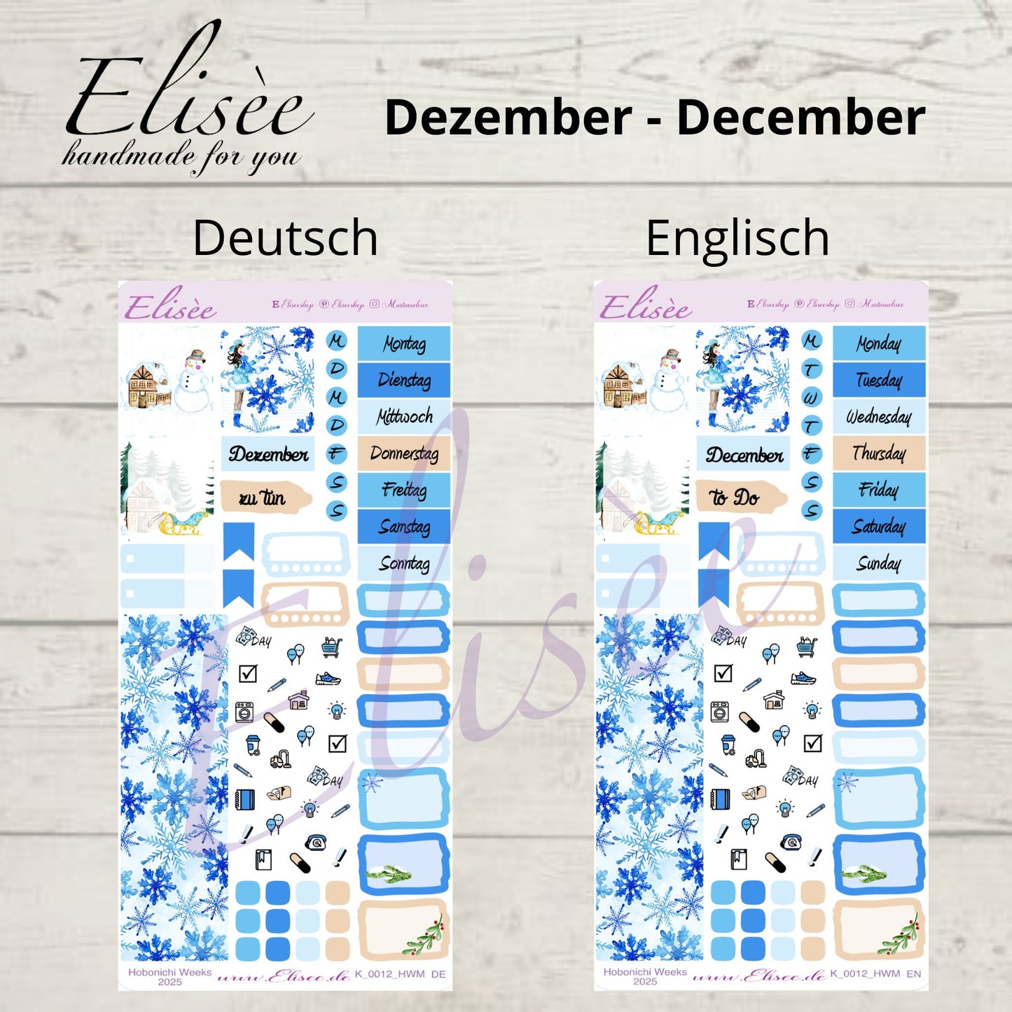 Bundle #02 2025 Monthly Kits Hobonichi Weeks / Personal Planner / Bullet Journal