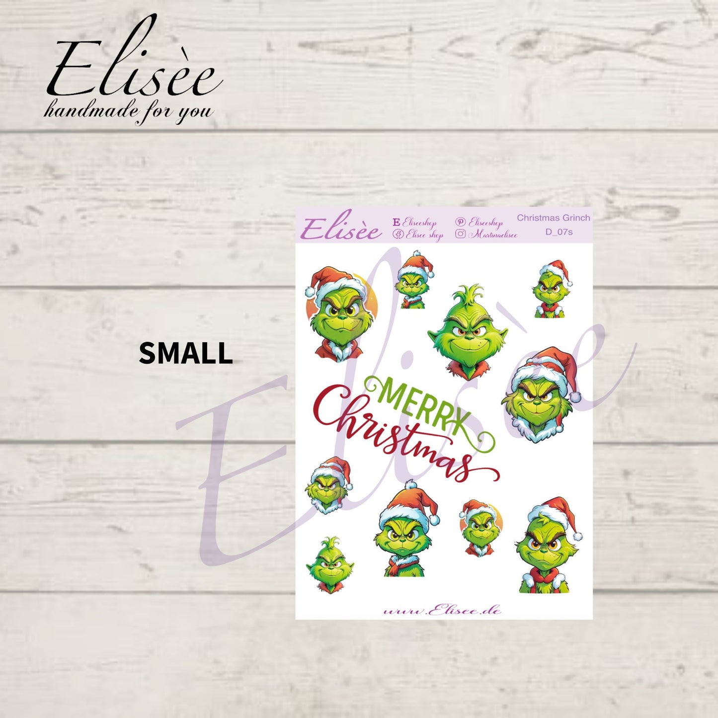 D07_Dekoration Sticker  "Weihnachts-Grinch"