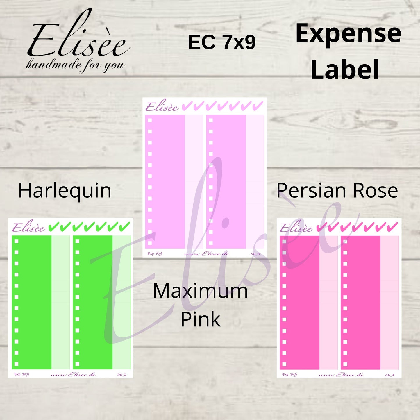 Expense / Ausgaben Sticker für 7x9 Erin Condren Planer