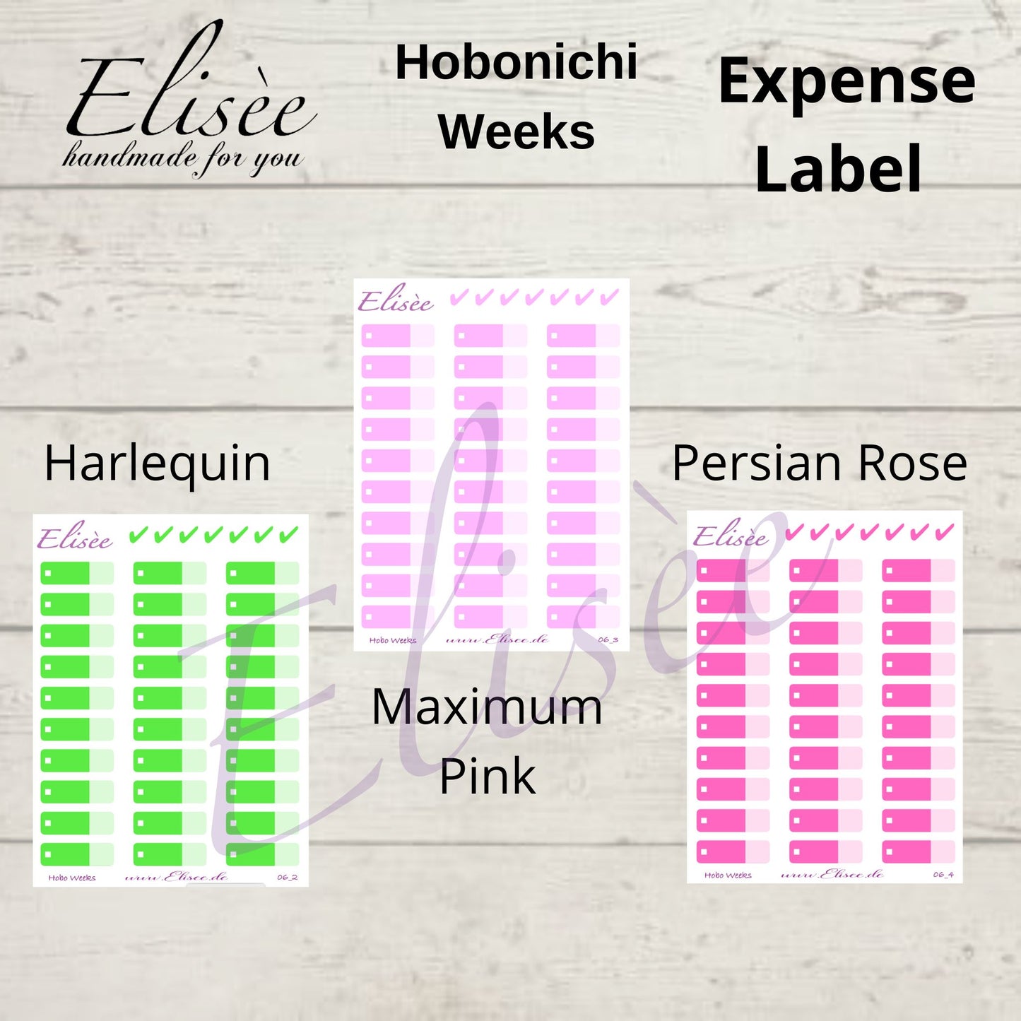 Expense / Ausgaben Sticker für Hobonichi Weeks Planer