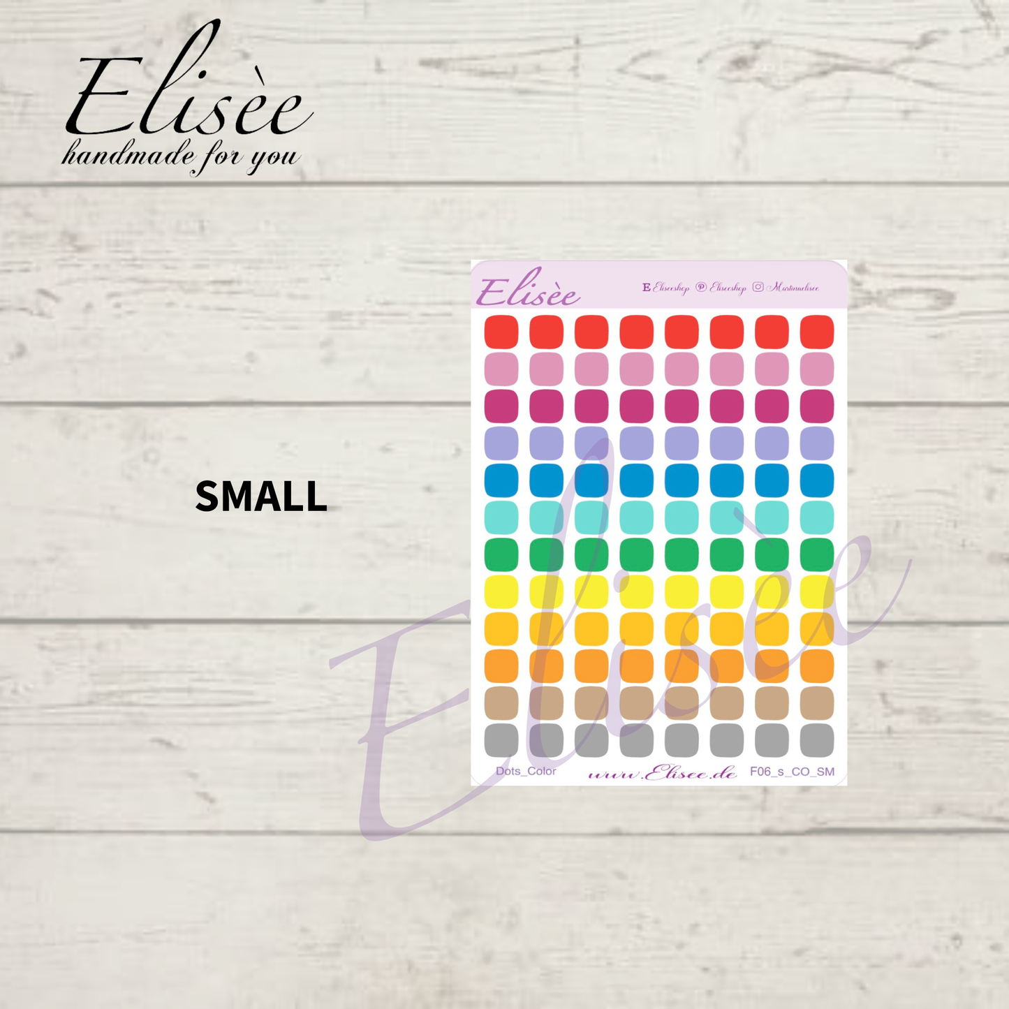 F_06_CO Dots Color Planner Stickers | Bullet Journal & Calendar | Elisée