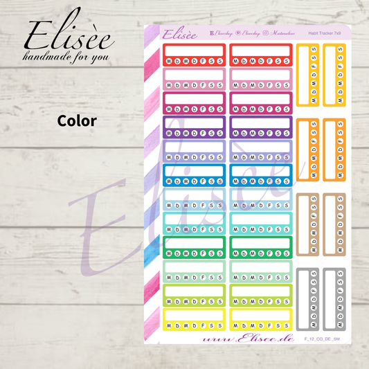 F_12 Habit Tracker Planner Sticker 7x9