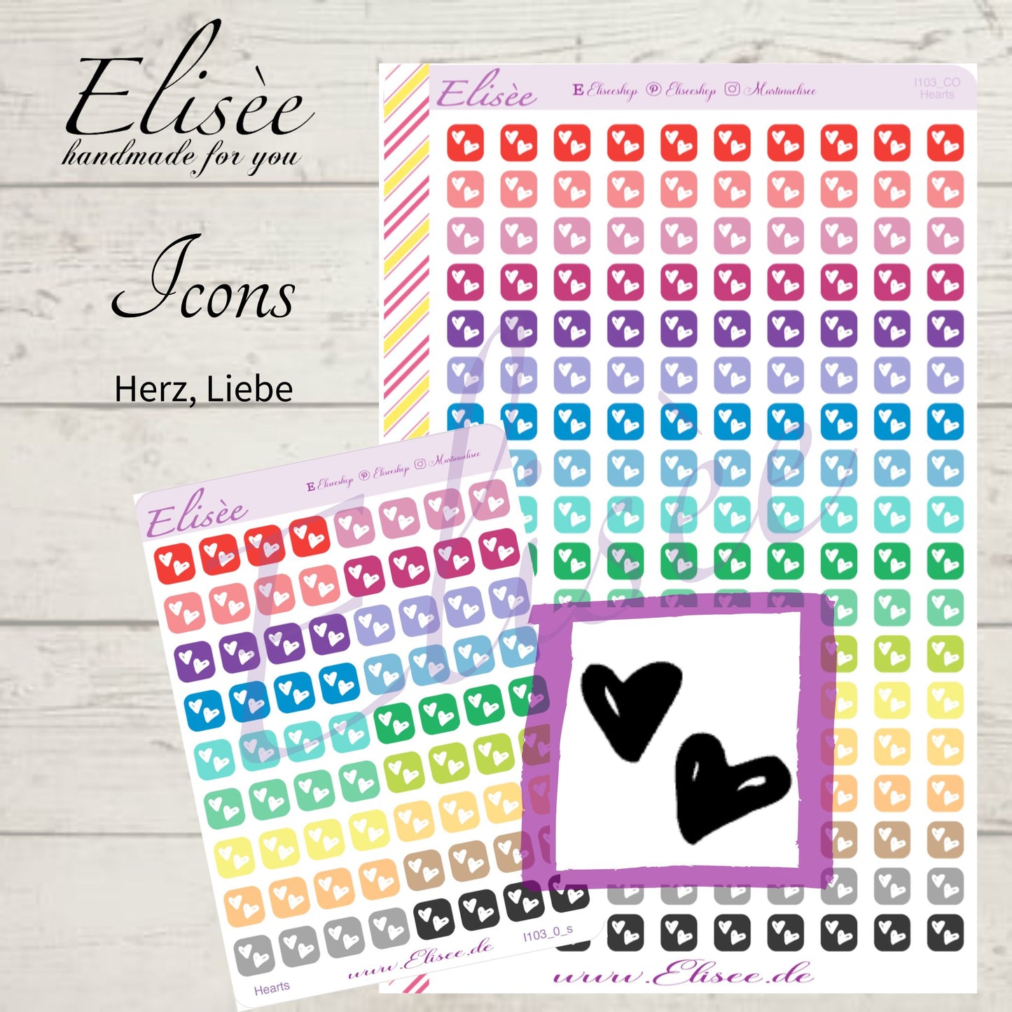 I103_0 Icons "Herz, Liebe" Sticker