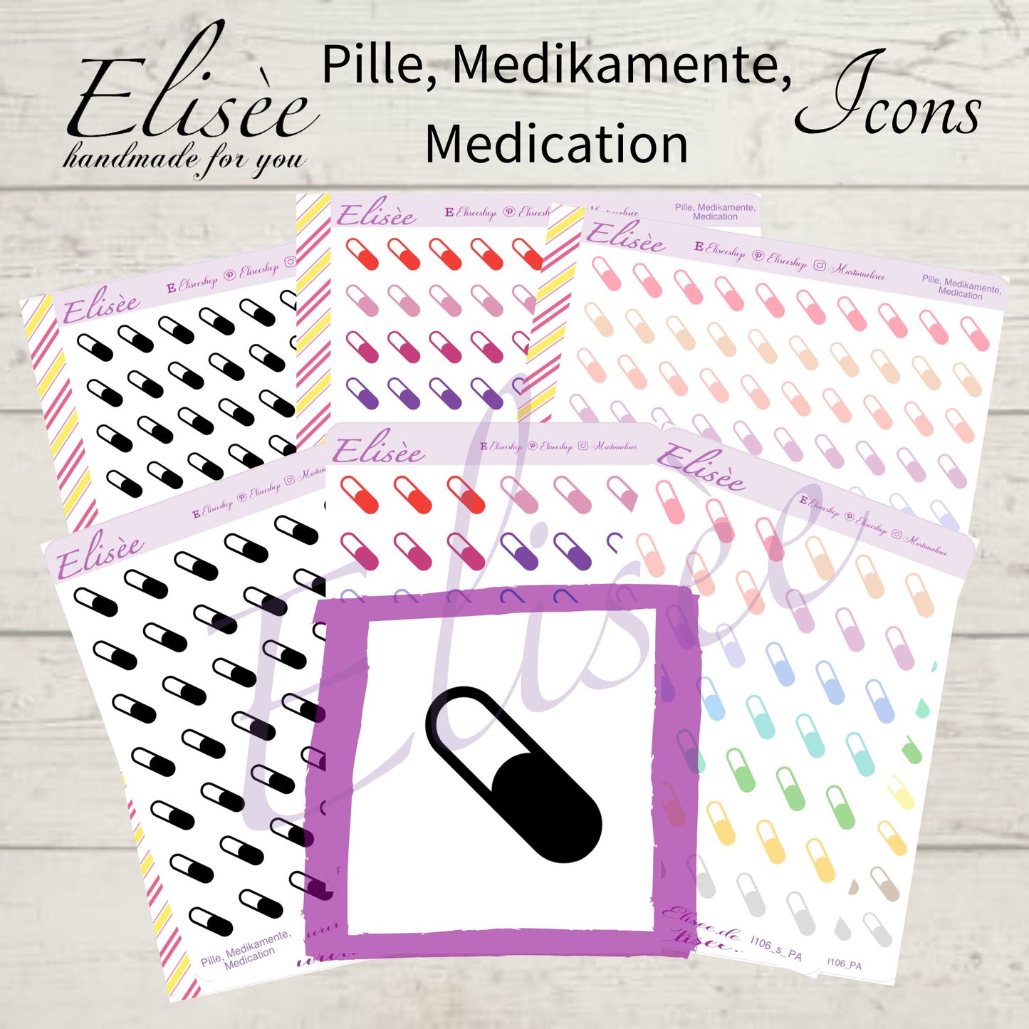 I106 Icons "Pille, Medikamente, Medication" Sticker