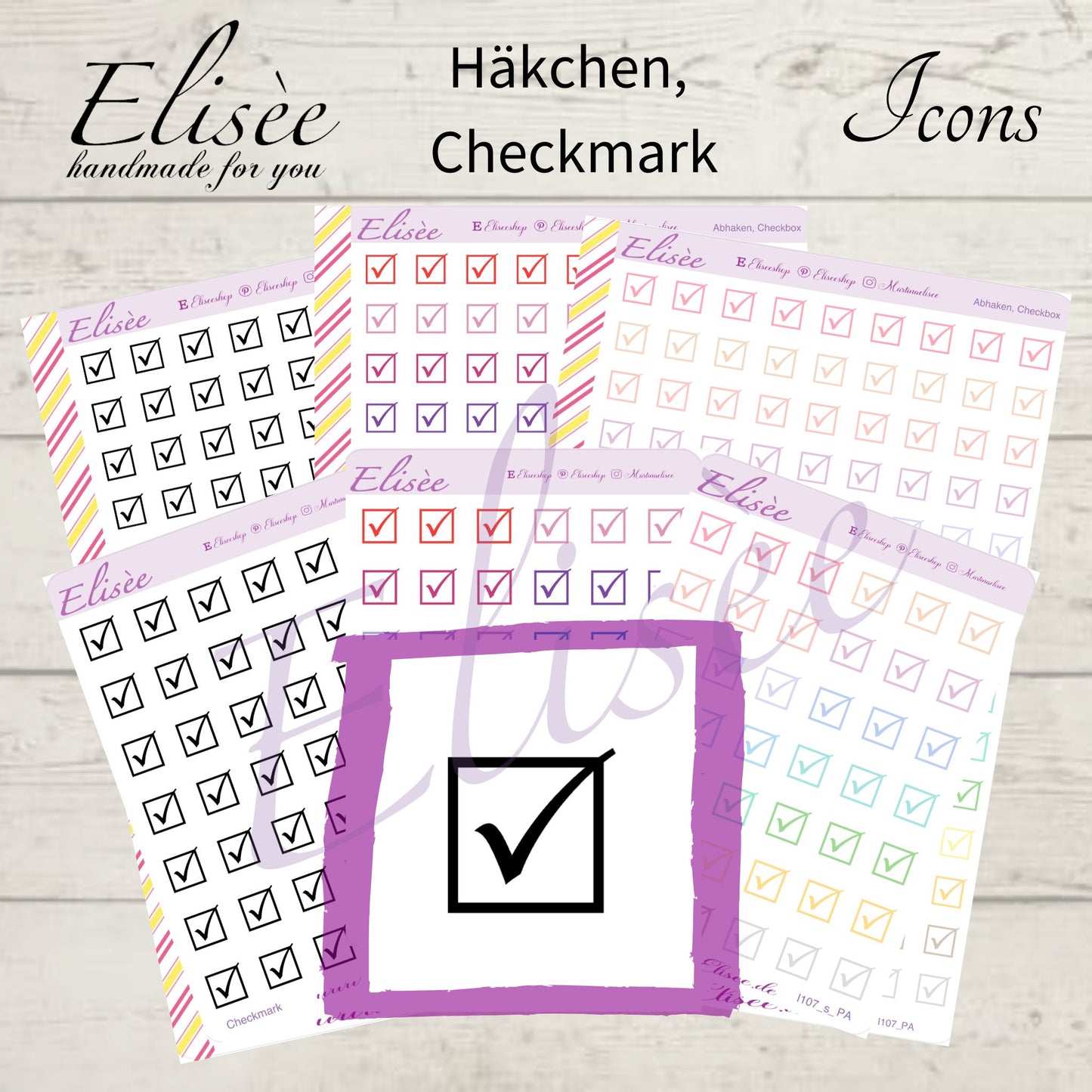 I107 Icons "Häkchen, Checkmark" Sticker