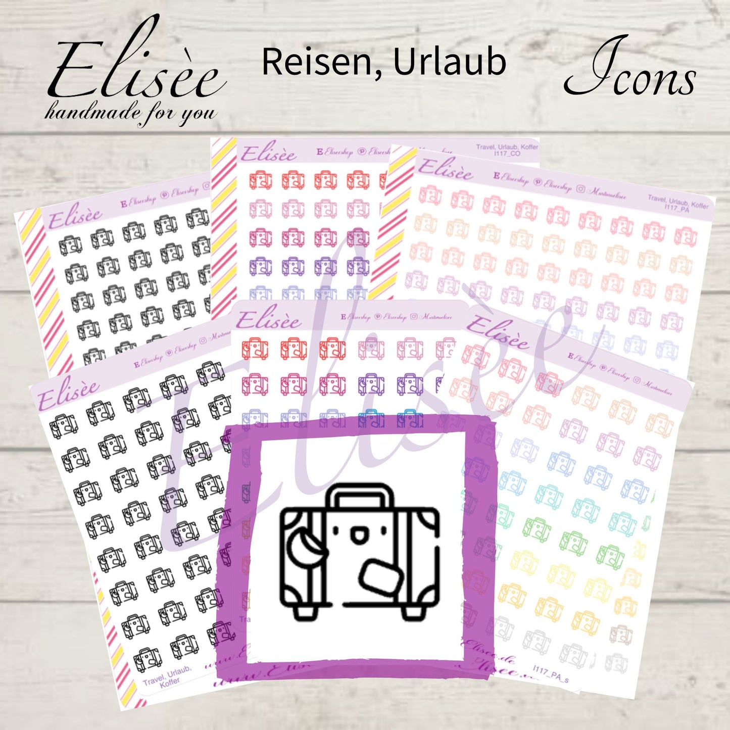 I117 Icons "Urlaub, Reisen" Sticker