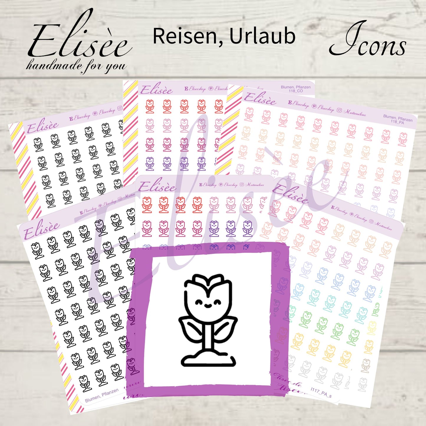 I118 Icons "Flowers, Plants" Sticker