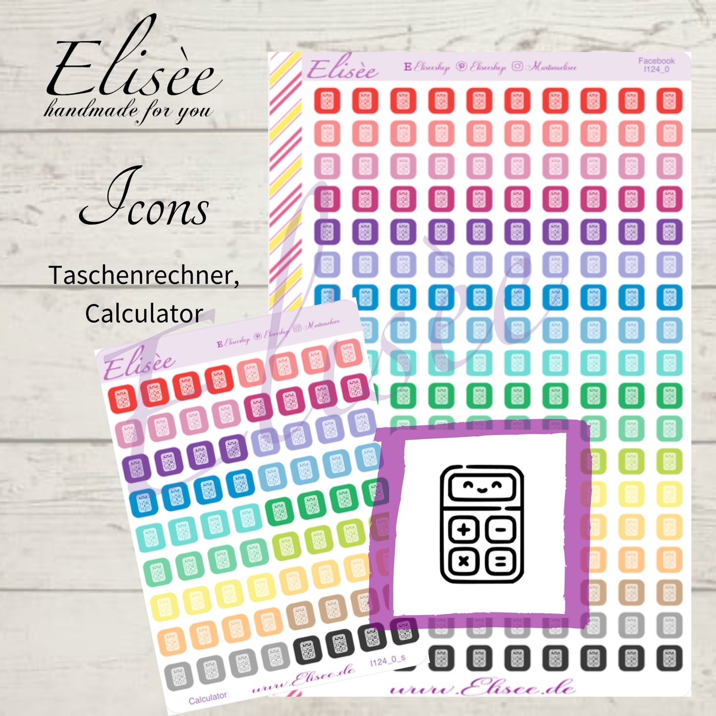 I124_0 Icons "Calculator" Sticker