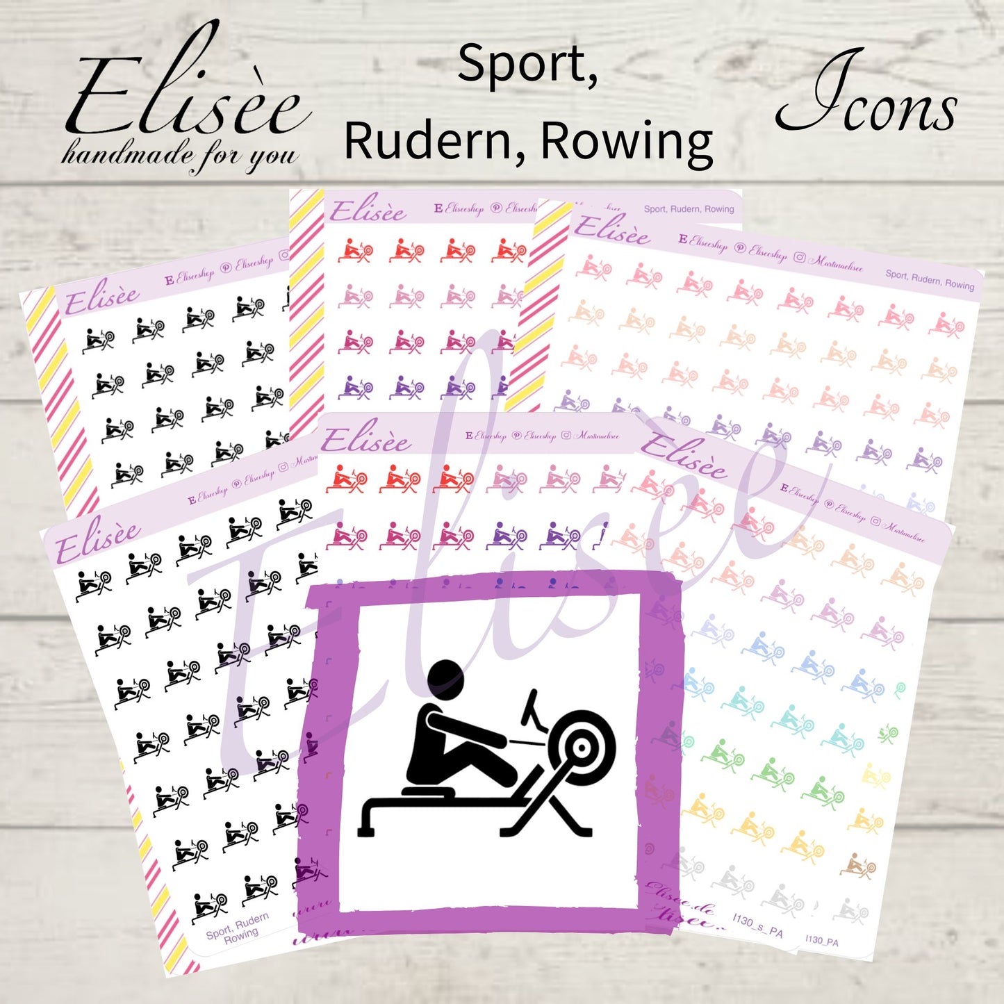 I130 Icons "SPORT, RUDERN" Sticker