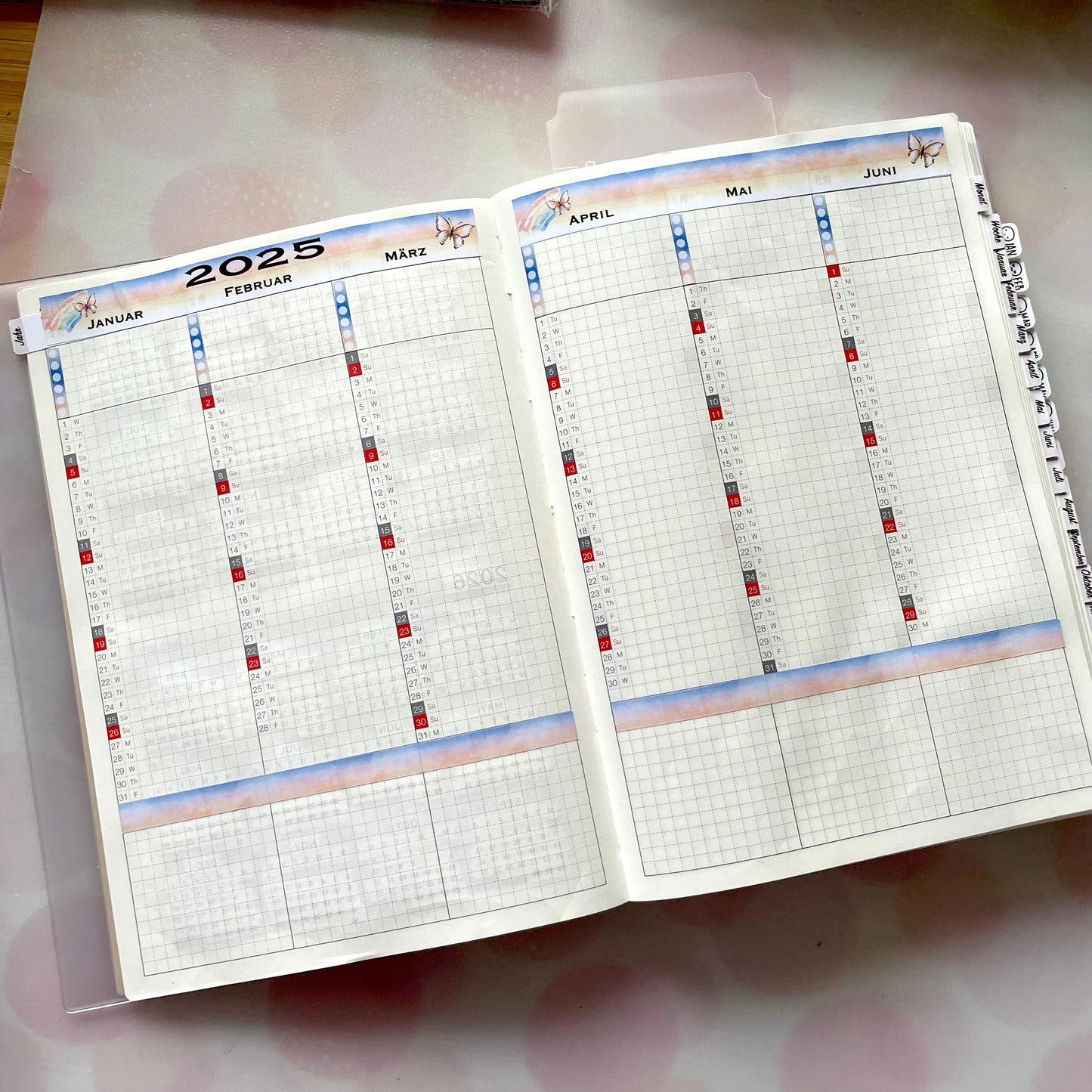 2025 Jahresübersicht Hobonichi Cousin A5