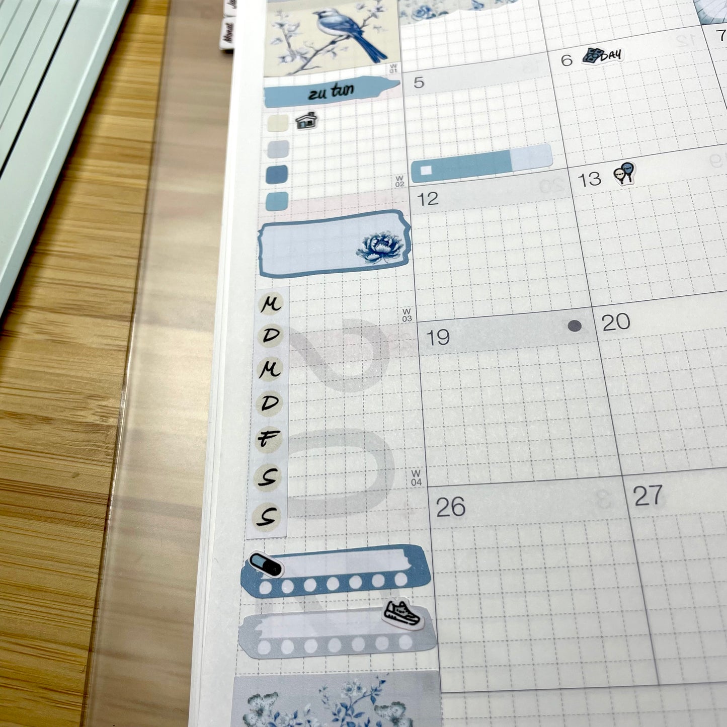 K0005_"SWEET DREAMS" Mai 2025 Monatskit Hobonichi Cousin / A5 / Bullet Journal