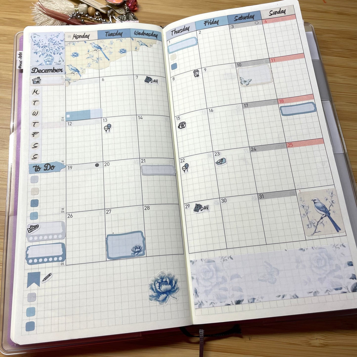 K0007_"NAUTICAL" Juli 2025 Monatskit Hobonichi Weeks / Personal Planer / Bullet Journal