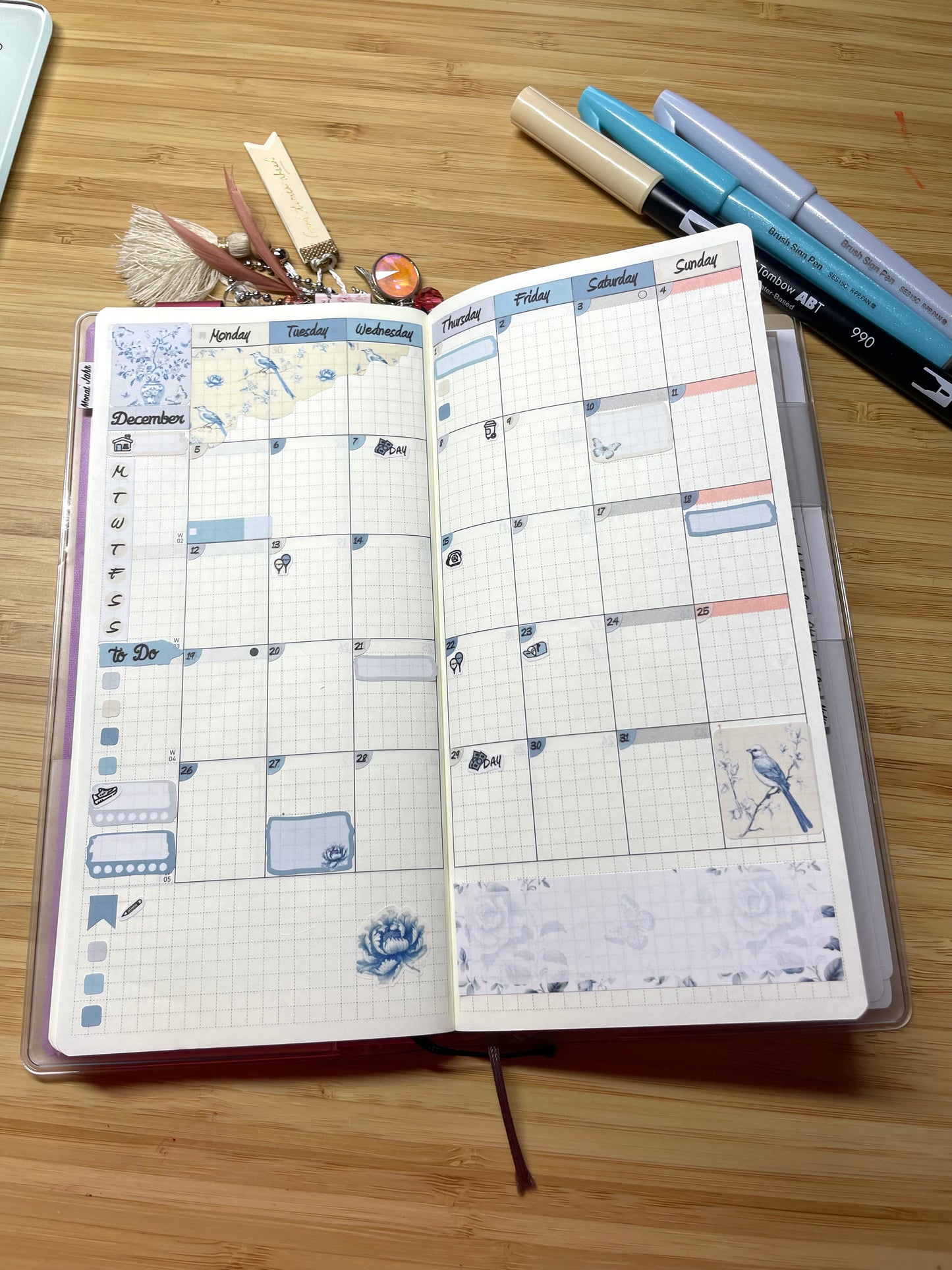 K0007_"NAUTICAL" Juli 2025 Monatskit Hobonichi Weeks / Personal Planer / Bullet Journal