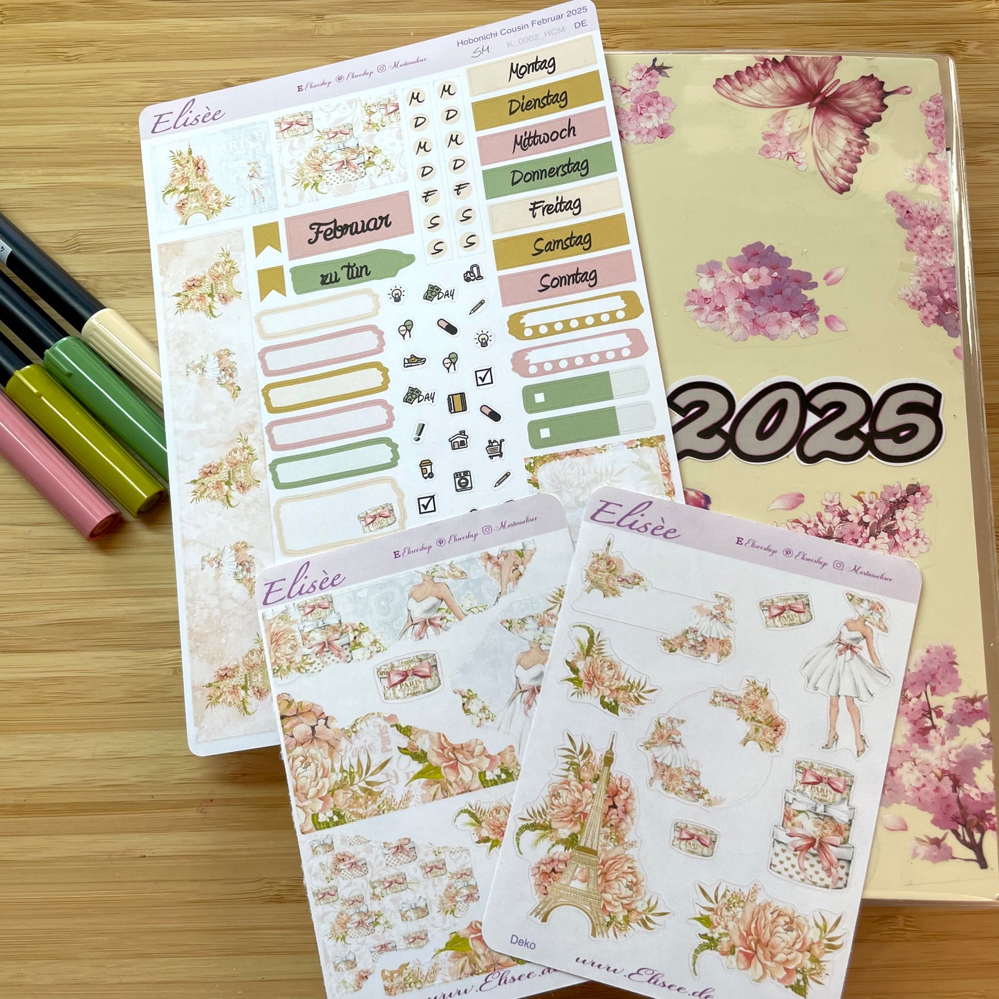 K0002_"PARIS" Februar 2025 Datecovers / Bullet Journal / Cousin / Weeks