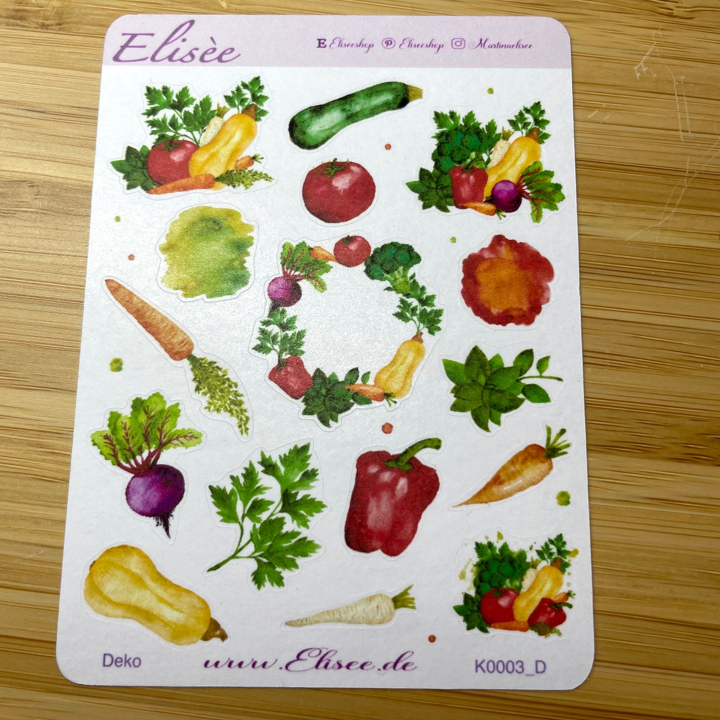K0003_"VEGETABLES" März 2025 Deko und Washi / Bullet Journal / Cousin / Weeks