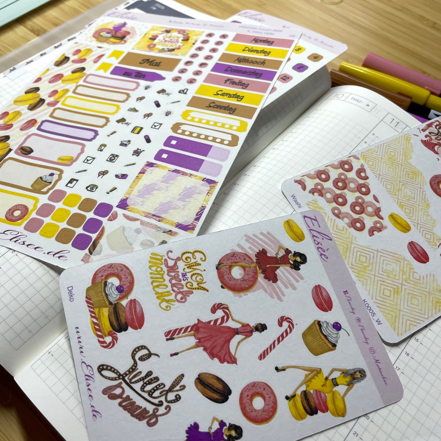 K0005_"SWEET DREAMS" May 2025 Monthly Kit Hobonichi Cousin / A5 / Bullet Journal