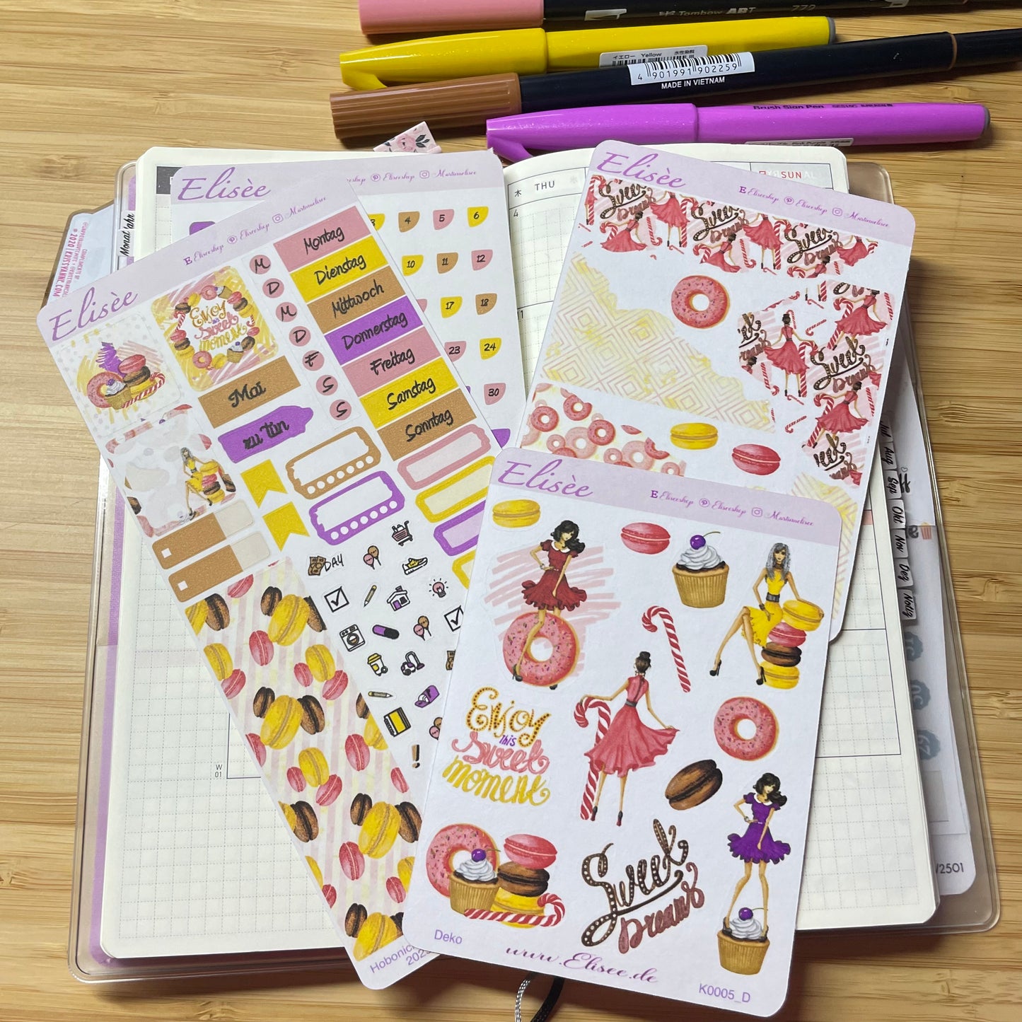 K0005_"SWEET DREAMS" Mai 2025 Monatskit Hobonichi Weeks / Personal Planer / Bullet Journal