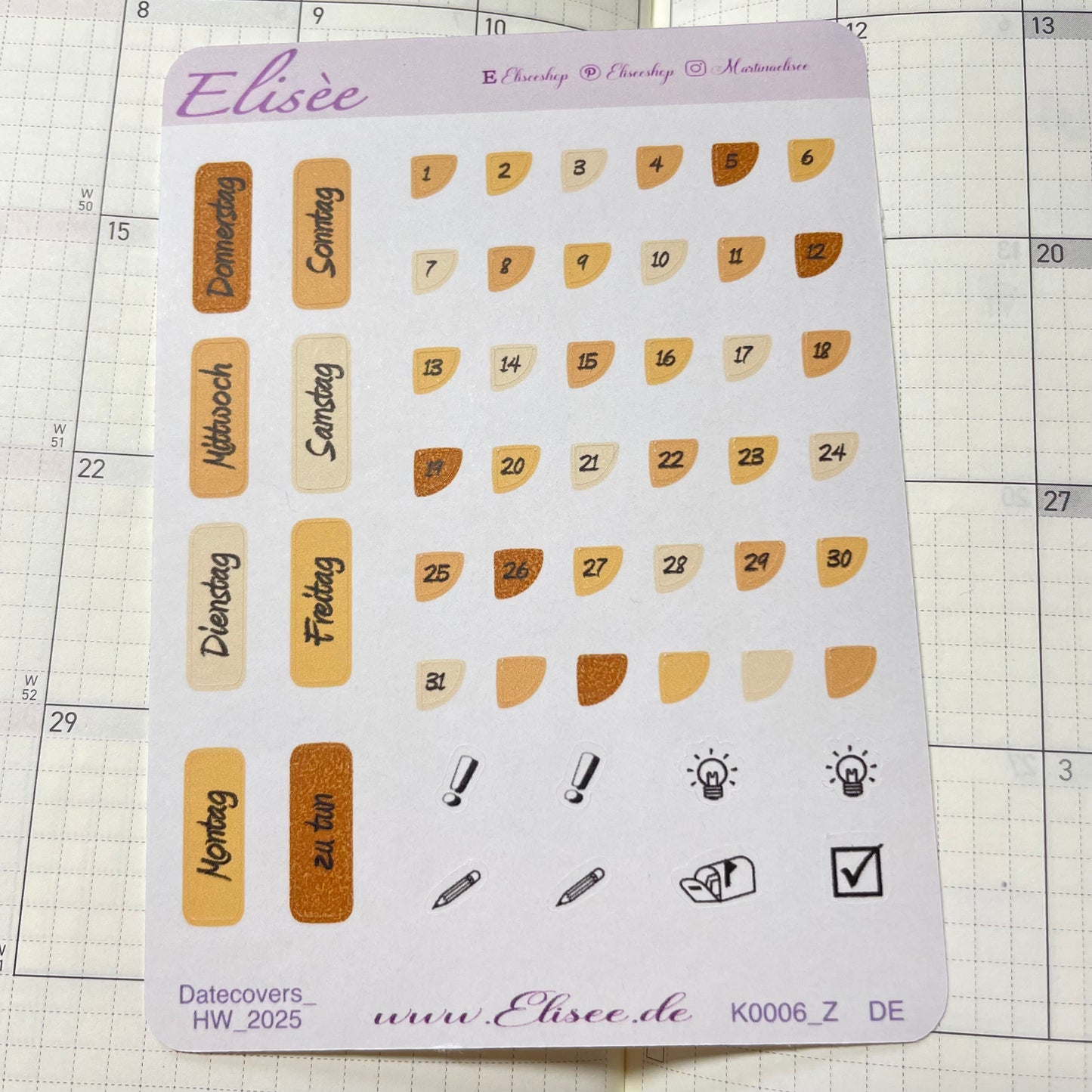 K0006_"BUT FIRST COFFEE" Juni 2025 Datecovers / Bullet Journal / Cousin / Weeks