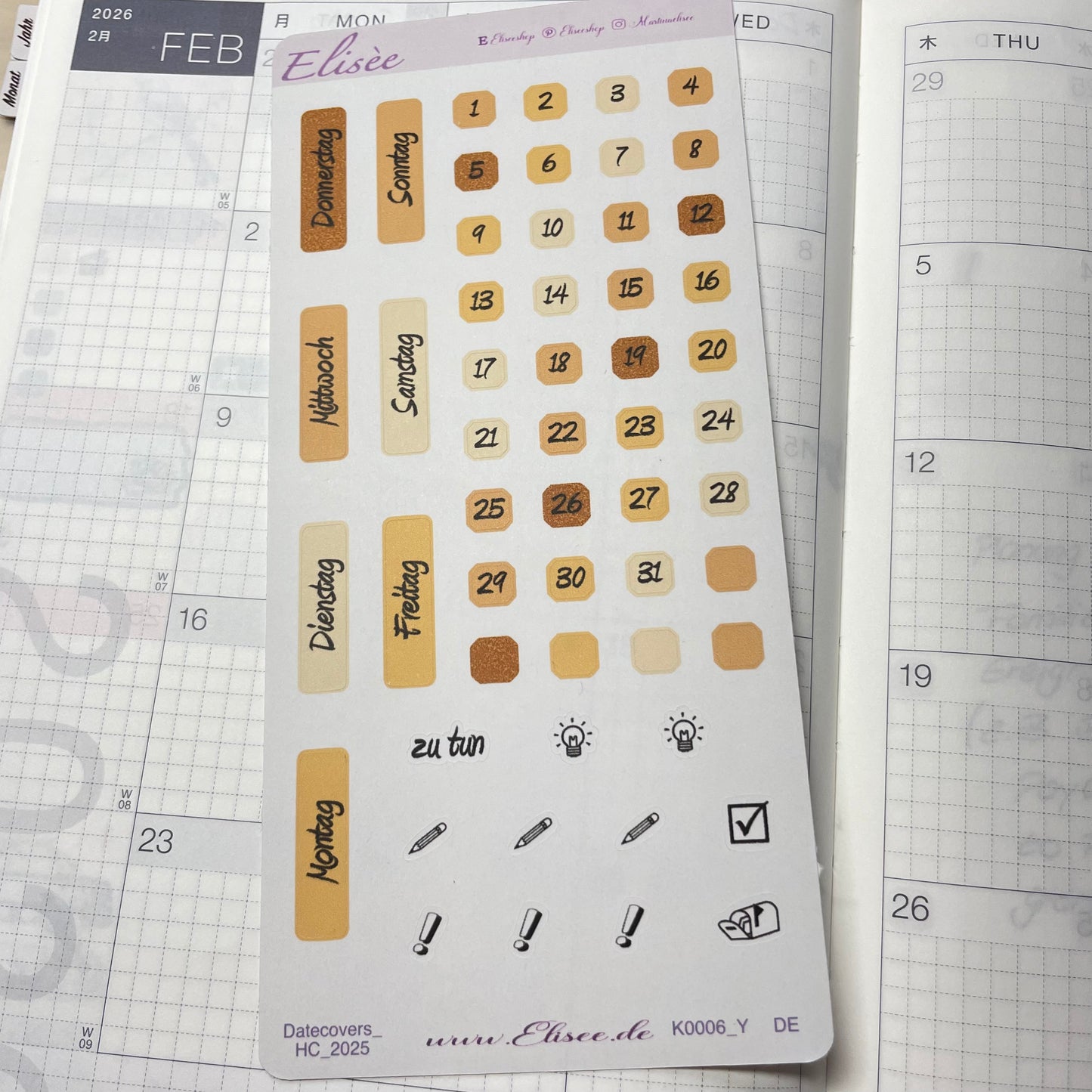 K0006_"BUT FIRST COFFEE" Juni 2025 Datecovers / Bullet Journal / Cousin / Weeks