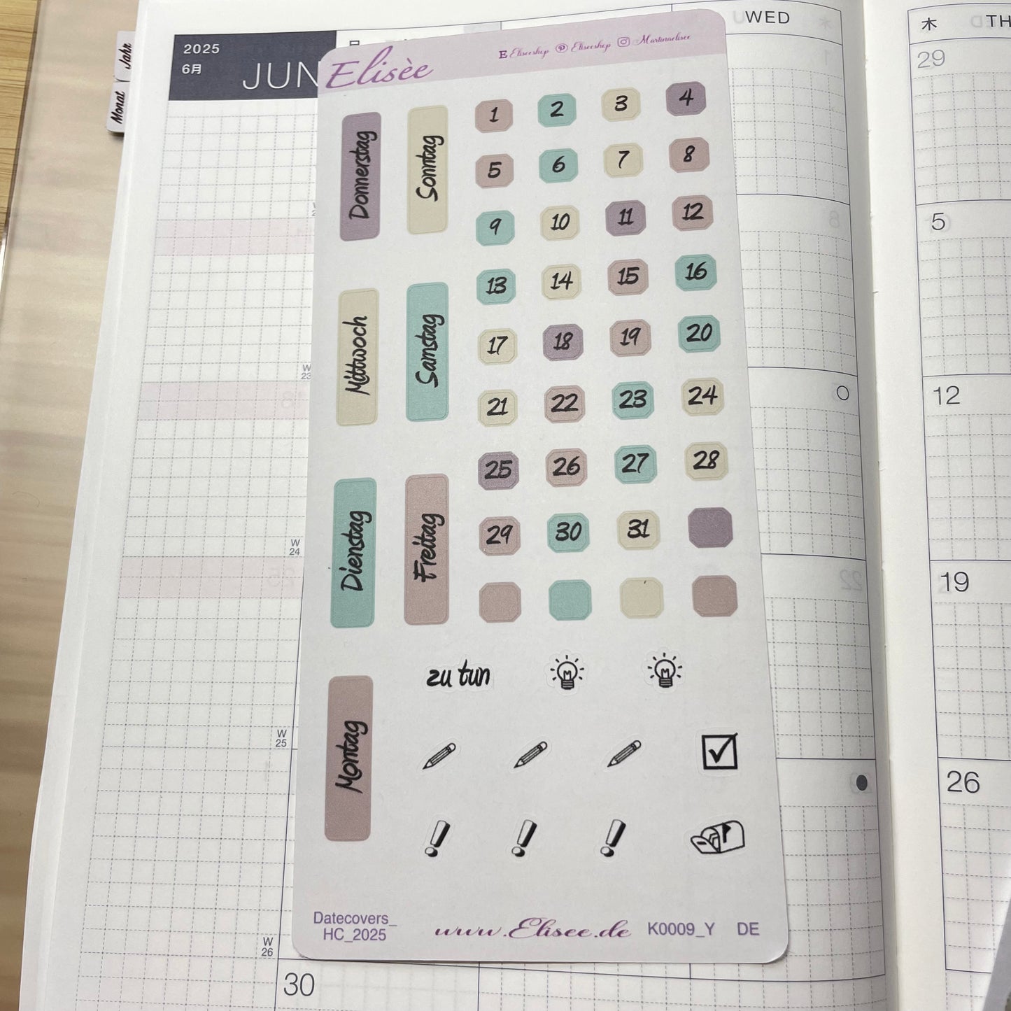 K0009_"HERBST KÜRBIS" September 2025 Datecovers / Bullet Journal / Cousin / Weeks
