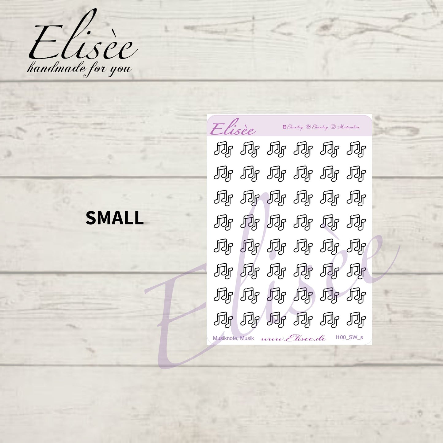 I100 Icons "Musiknote, Musik" Sticker