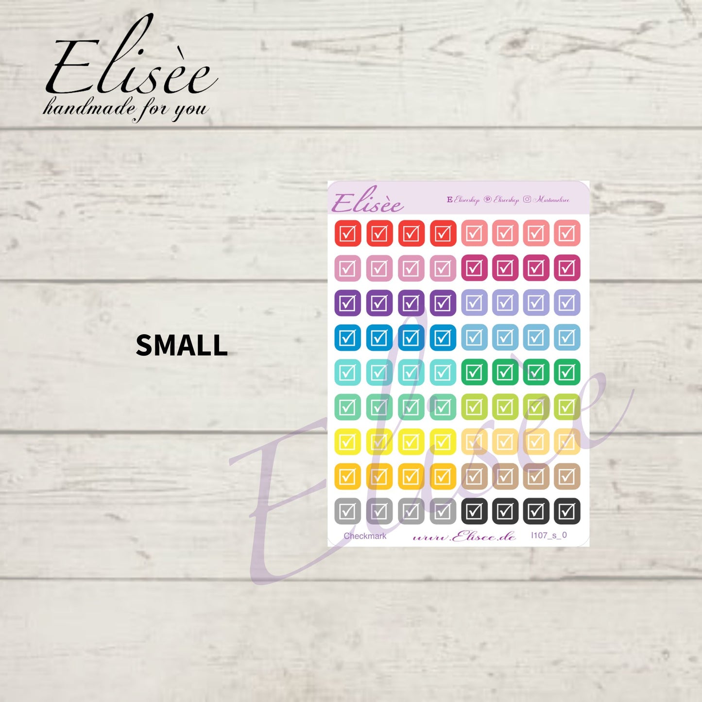 I107_0 Icons "Häkchen, Checkmark" Sticker