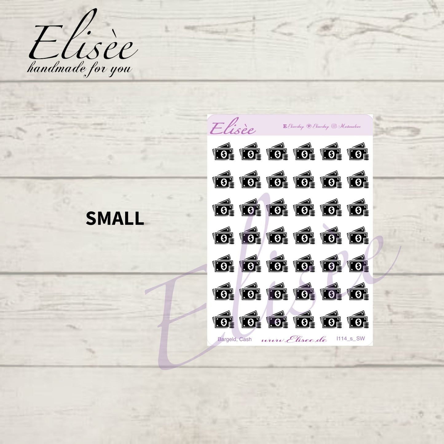 I114 Icons "Bargeld, Cash" Sticker