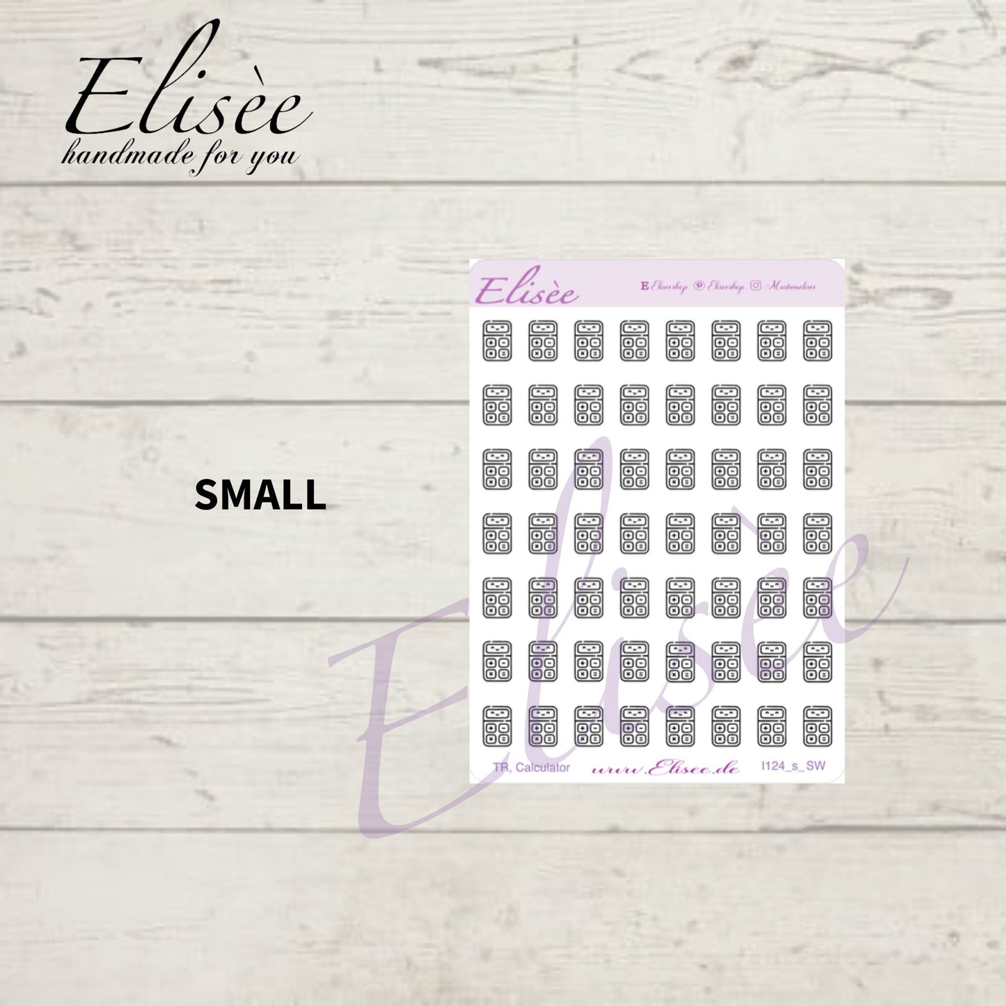 I124 Icons "Taschenrechner., Calculator" Sticker