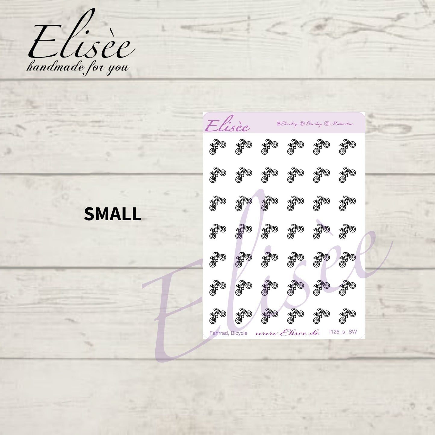 I125 Icons "Fahrrad, Bicycle" Sticker