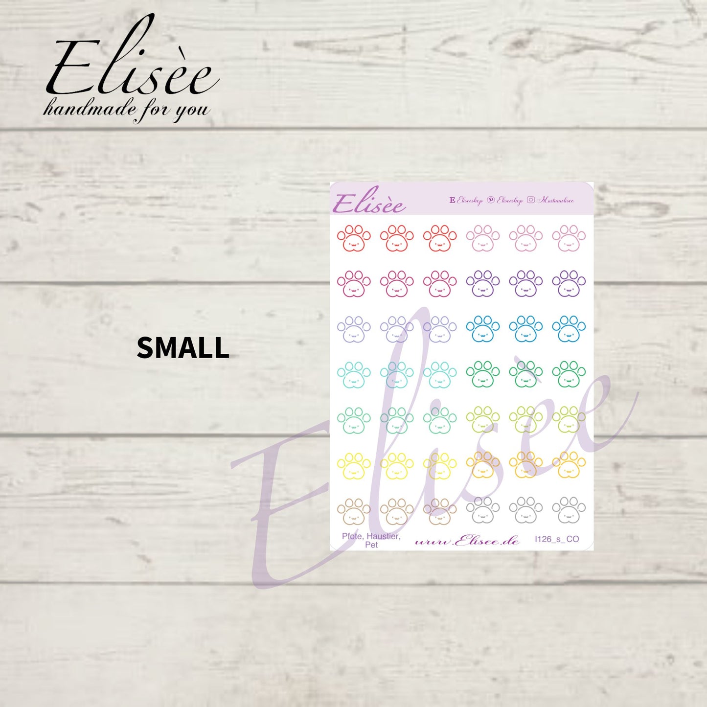 I126 Icons "Pfote, Haustier, Pet" Sticker