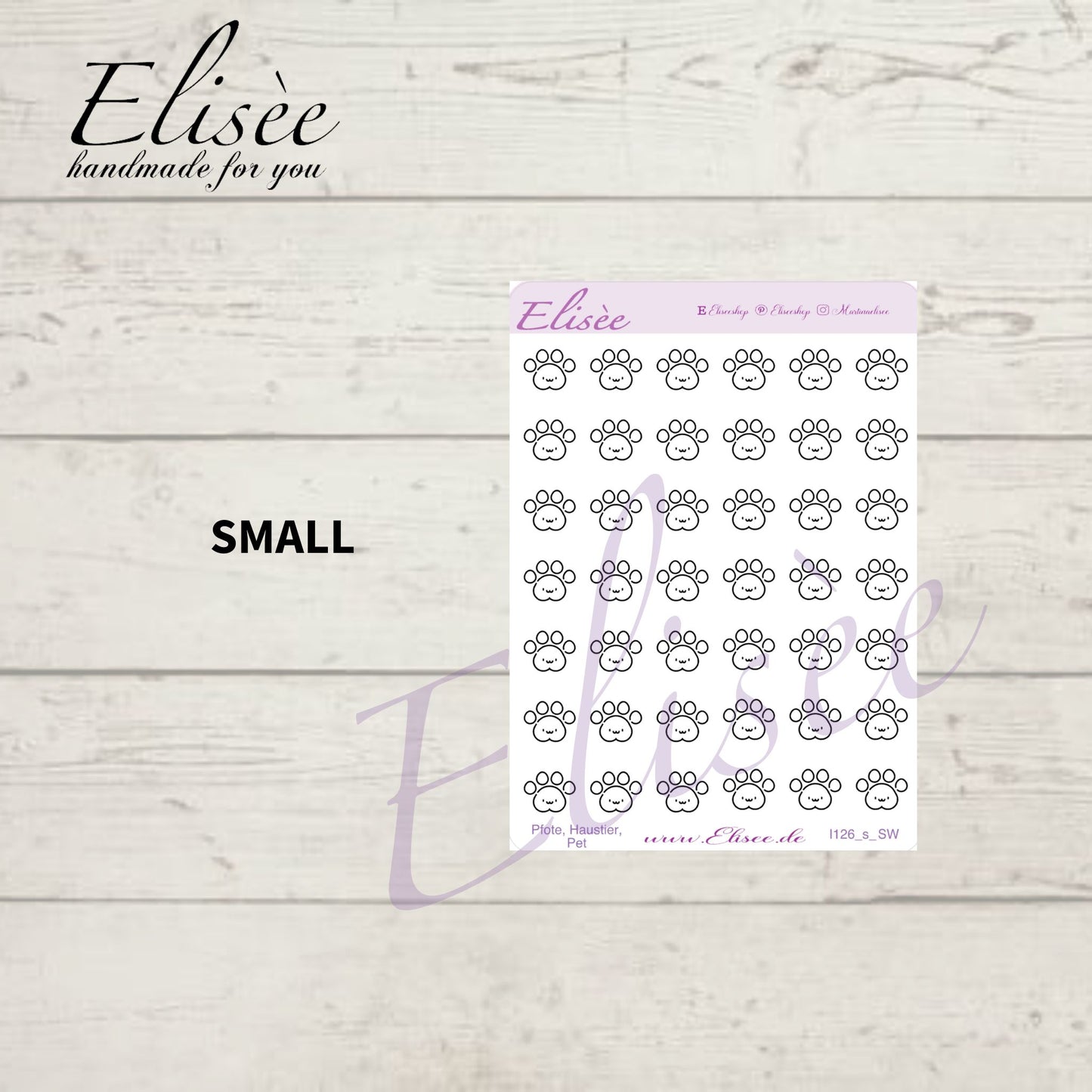 I126 Icons "Pfote, Haustier, Pet" Sticker