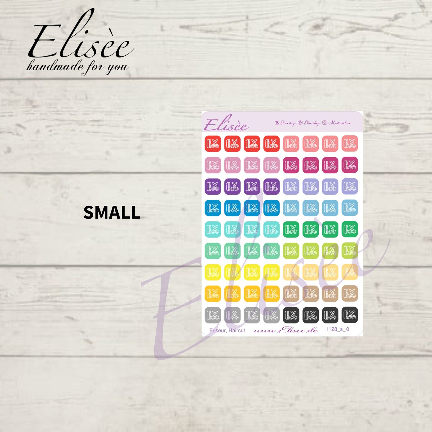 I128_0 Icons "Hairdresser, Haircut" Sticker