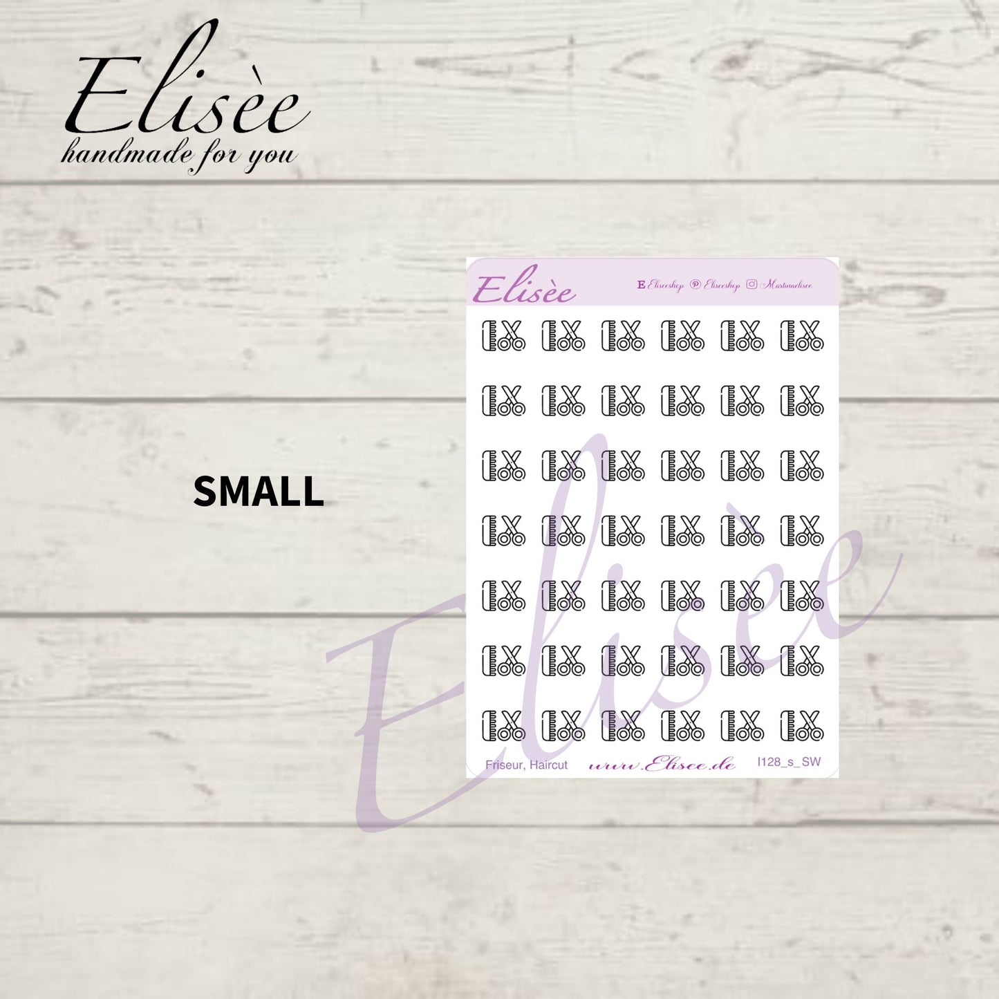 I128 Icons "Friseur, Haircut" Sticker