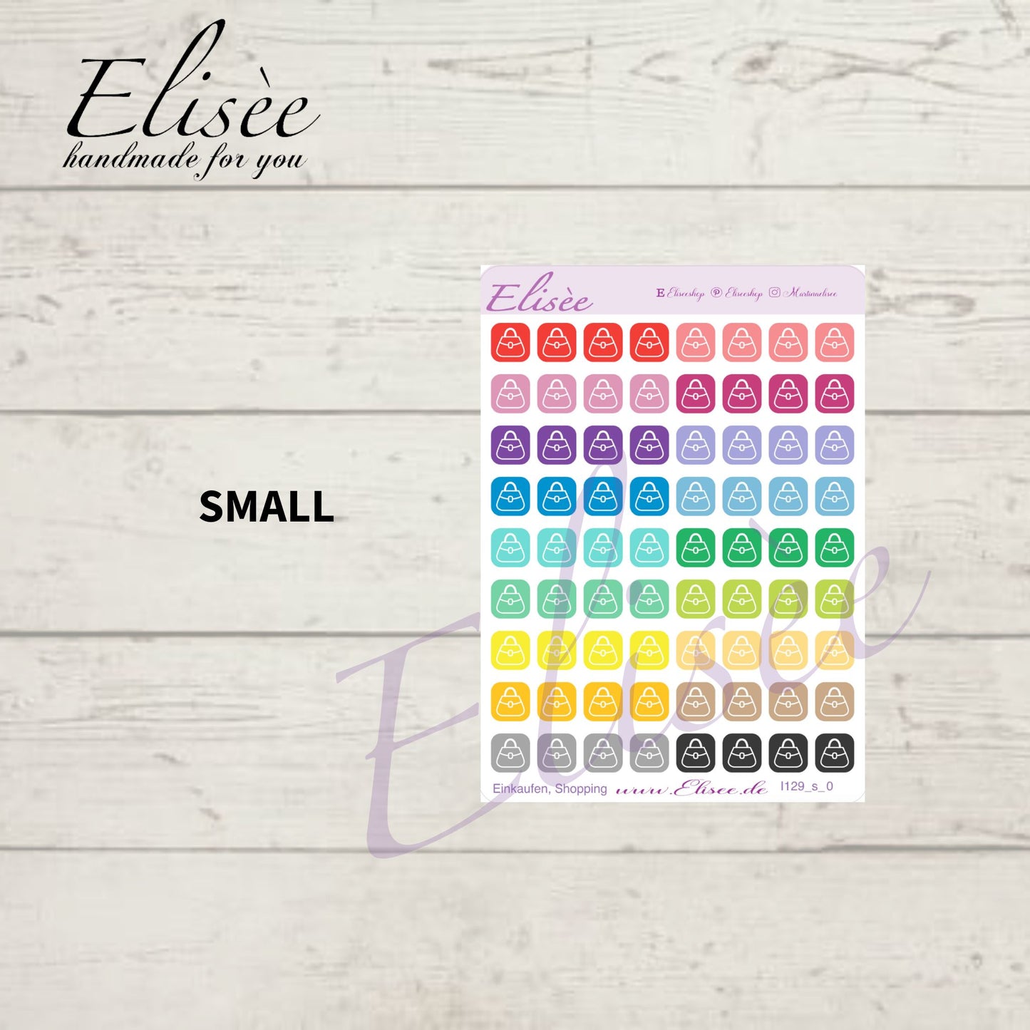 I129_0 Icons "Einkaufen, Shopping" Sticker