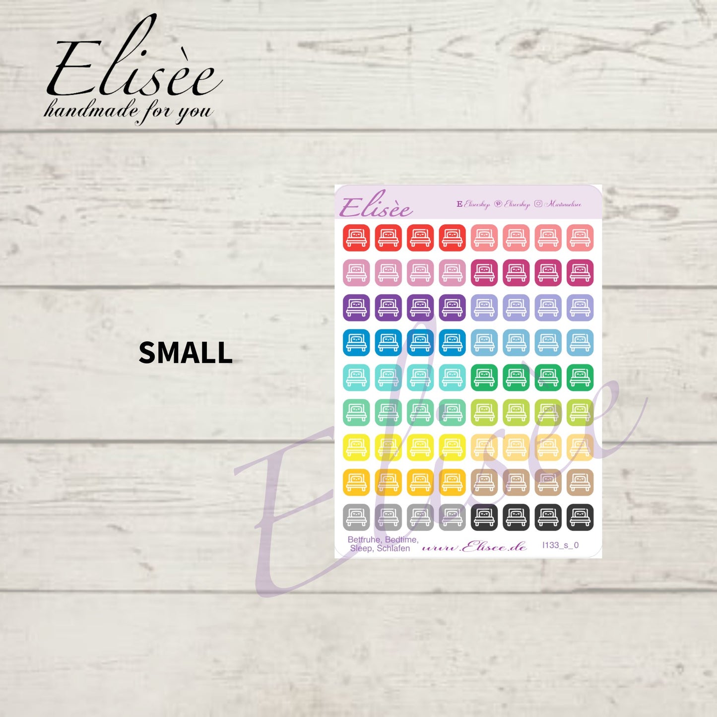 I133_0 Icons "SCHLAFEN, BEDTIME" Sticker