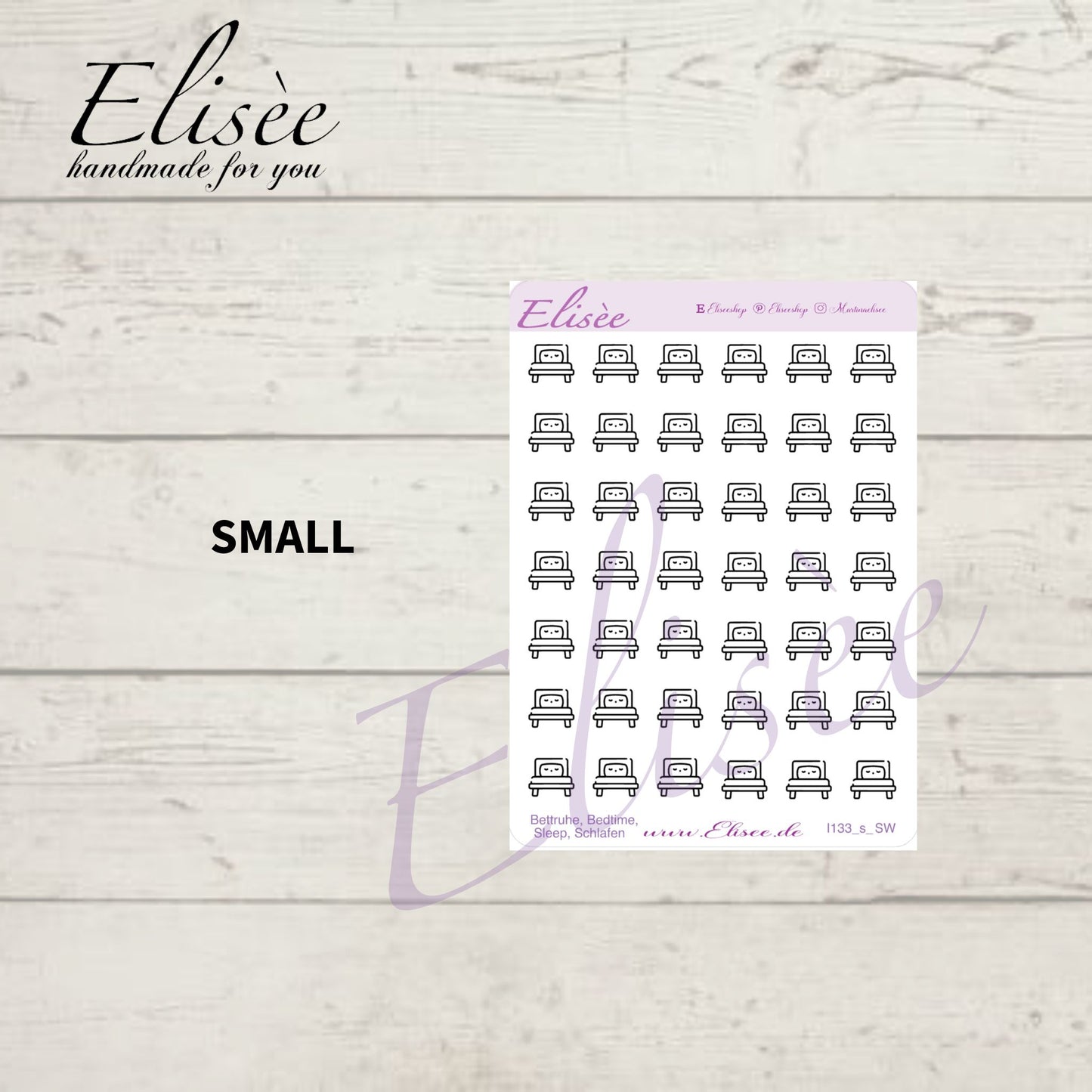 I133 Icons "SCHLAFEN, BEDTIME" Sticker